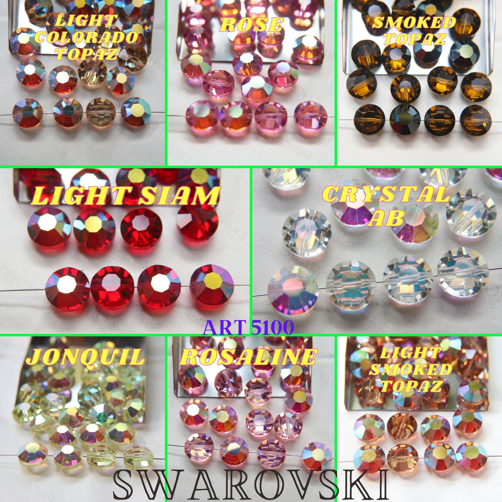 12mm Swarovski 5100 vintage round and slightly flattened crystal beads (21 Colors) Aurore Boreale 2/6/12/36/72/144 Pieces Vintage beads