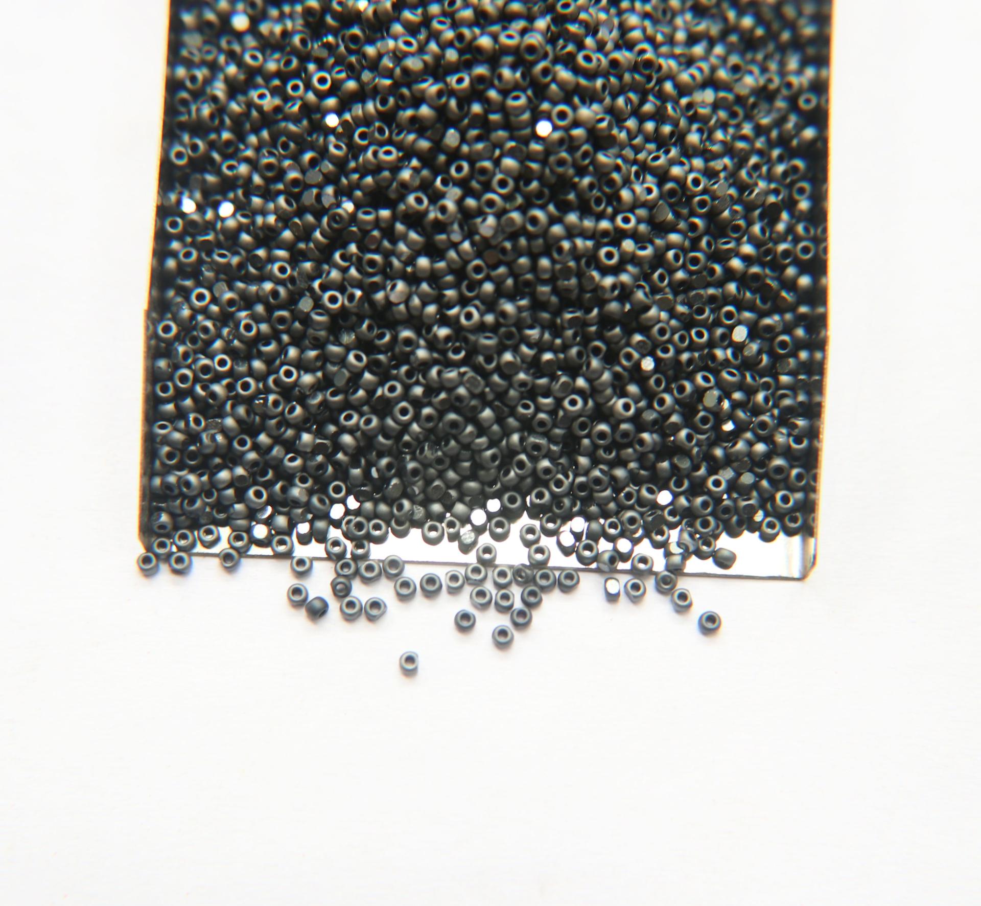 11/0 Charlotte Cut Beads Matt Hematite 10/20/50/250/500 Grams PREMIUM SEED BEADS, Native Supply