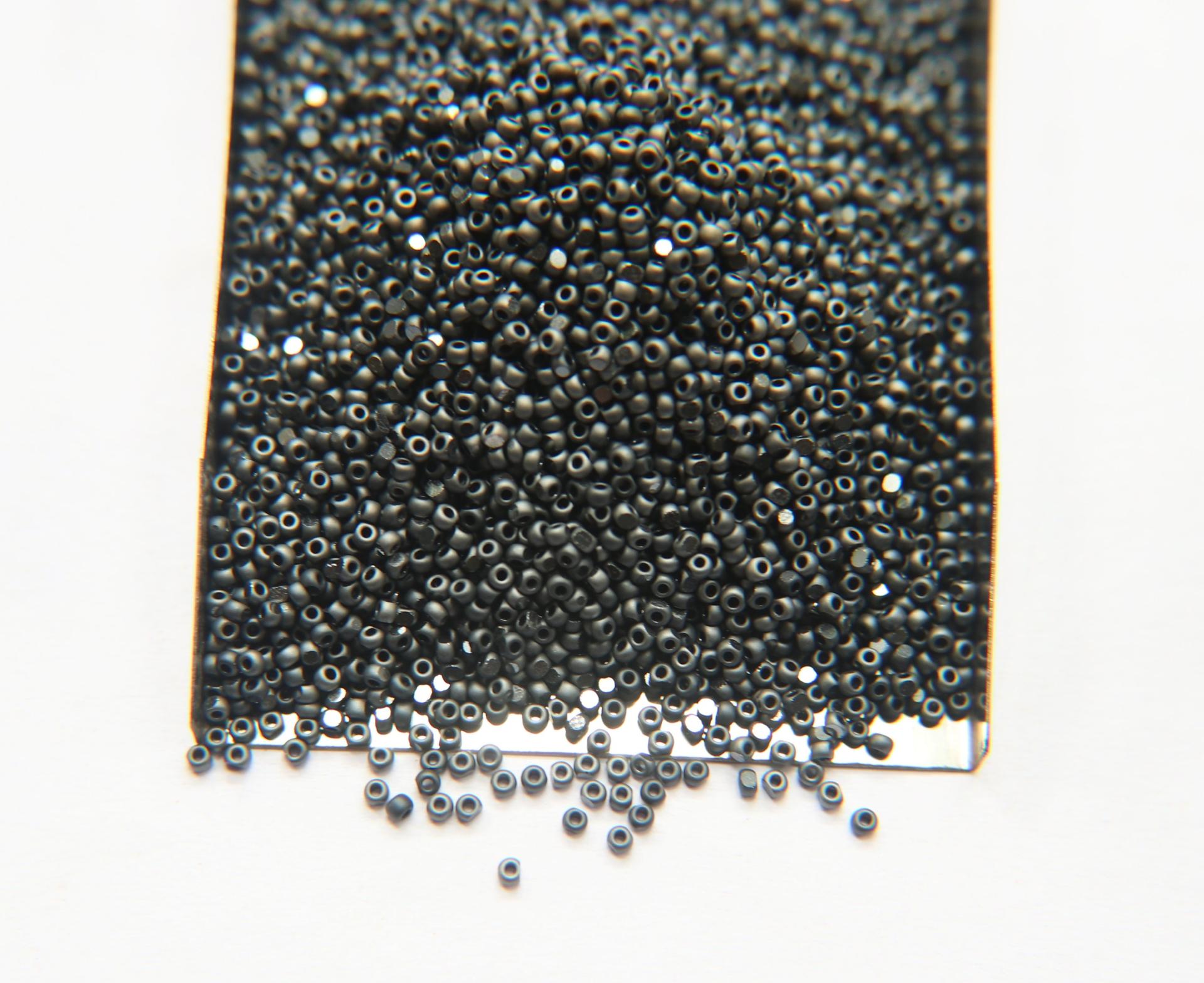 11/0 Charlotte Cut Beads Matt Hematite 10/20/50/250/500 Grams PREMIUM SEED BEADS, Native Supply