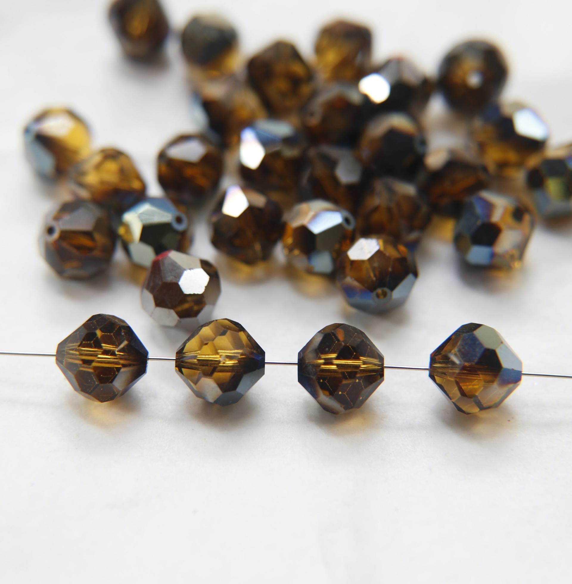 10mm Vintage Swarovski crystal beads, Mink Vintage faceted article 5309, 2/6/12/36/72/144 Pieces Vintage findings
