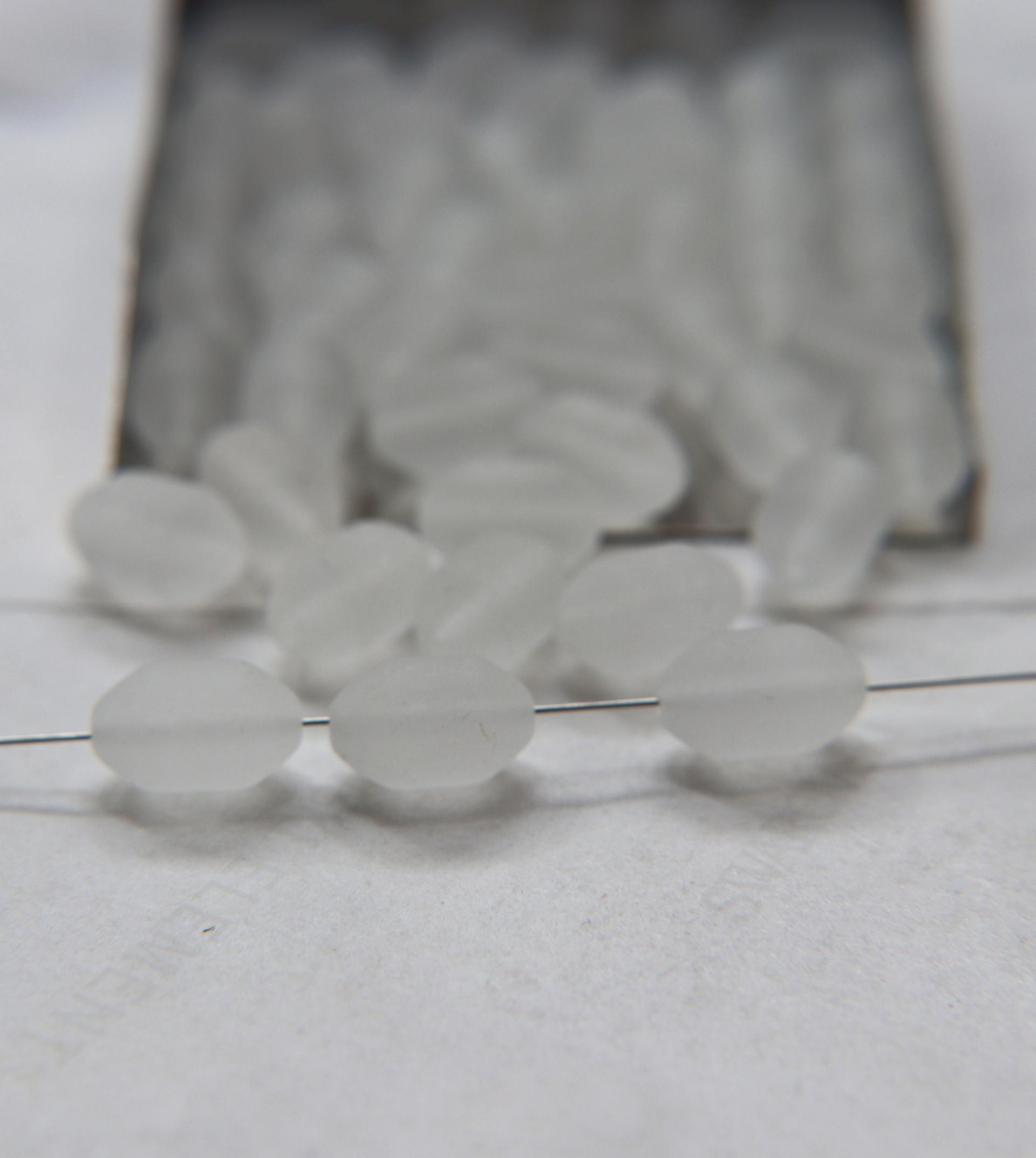 Vintage Swarovski 13X8 mm MATT Crystal Swarovski Elements  6/12/36 Pieces, vintage findings