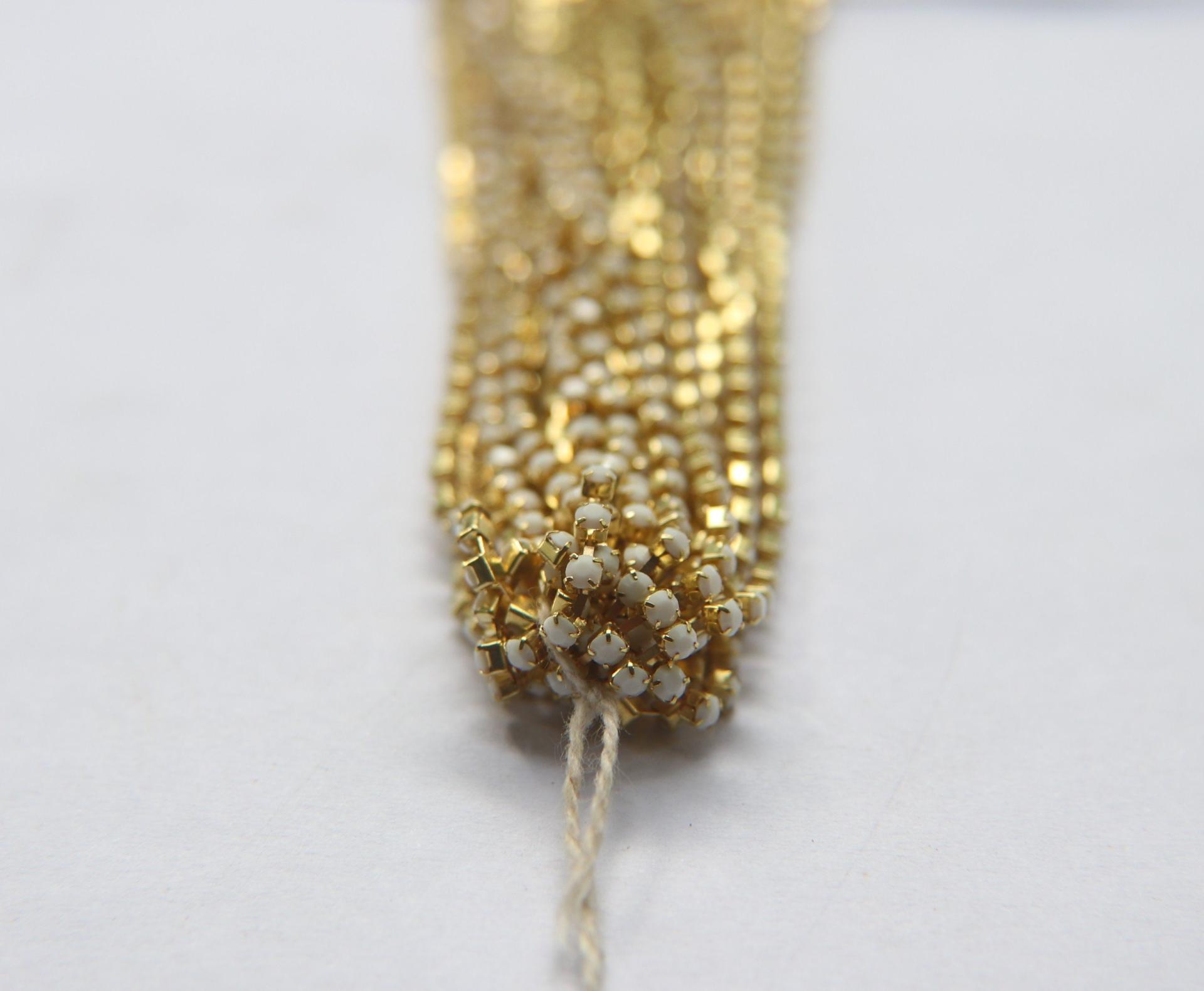 18pp Swarovski Vintage Chain in Chalk White (2.5mm) 0.5/1/2/5 Meters Brass Settings Wedding Bridal Supplies|Jewelry Making|Decoration
