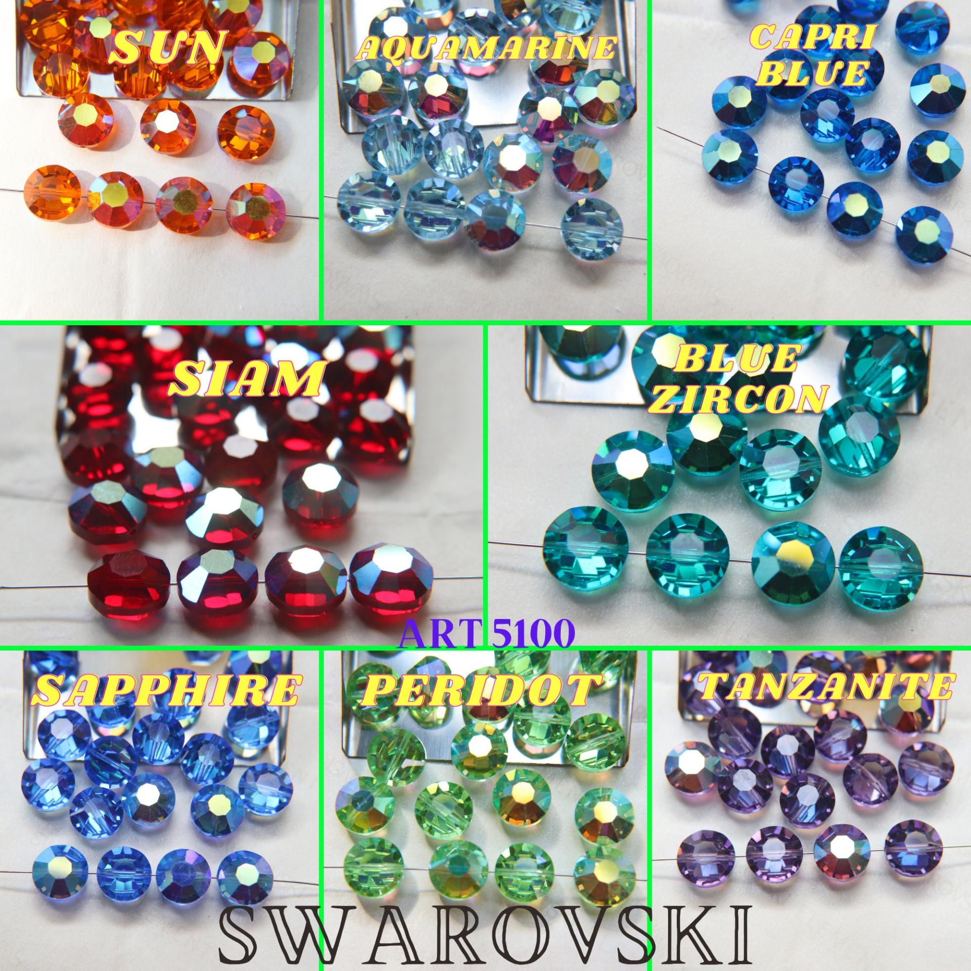12mm Swarovski 5100 vintage round and slightly flattened crystal beads (21 Colors) Aurore Boreale 2/6/12/36/72/144 Pieces Vintage beads