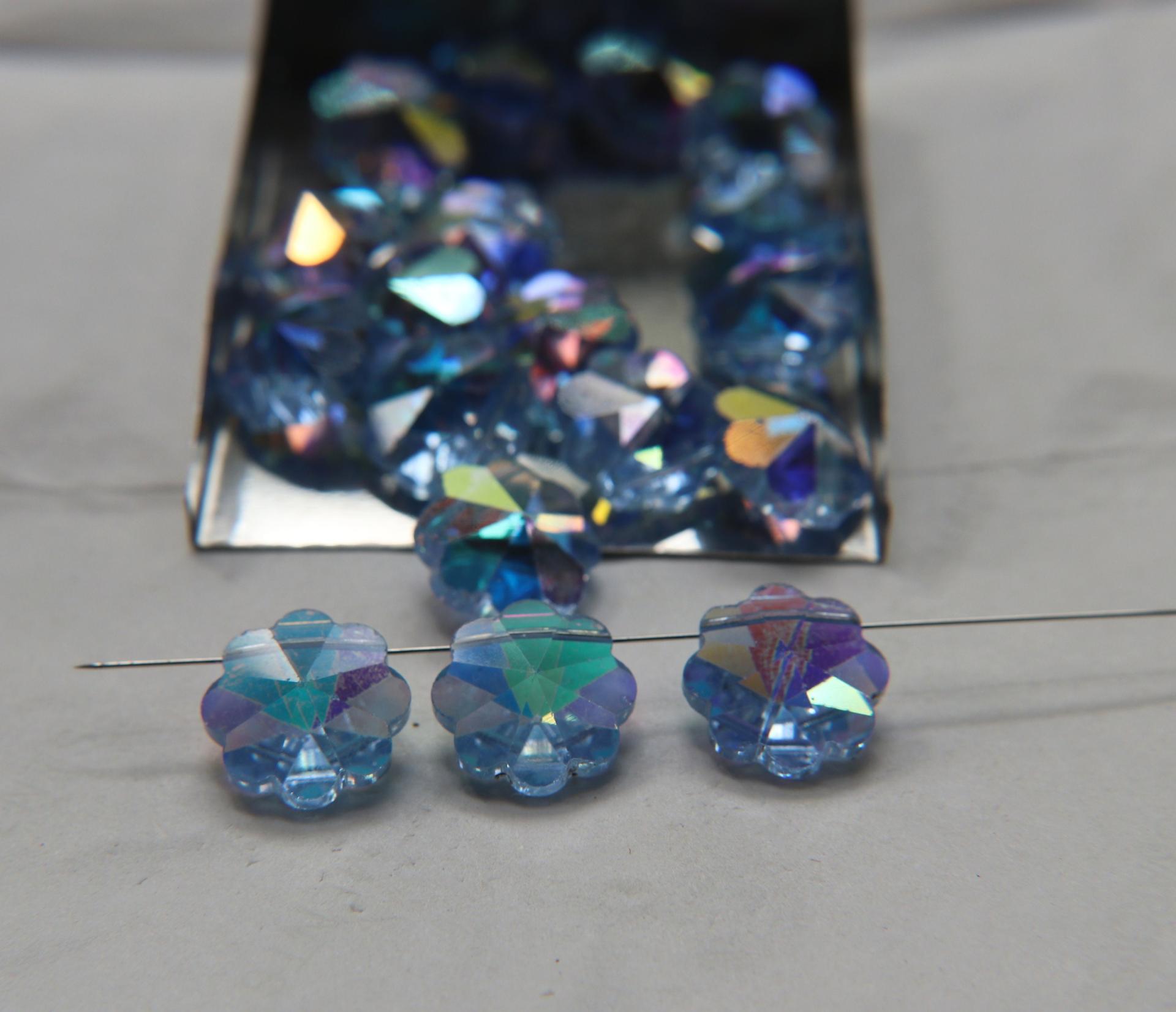 16mm SWAROVSKI 5110 - Daisy vintage Swarovski crystal bead in Light Sapphire AB 2/4/24/72/144 Pieces Premium Supply
