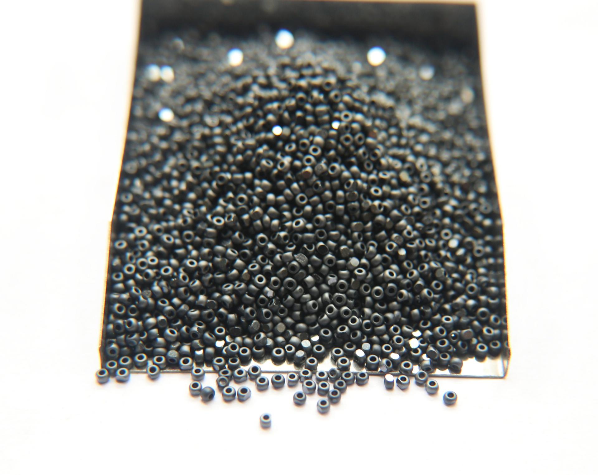 11/0 Charlotte Cut Beads Matt Hematite 10/20/50/250/500 Grams PREMIUM SEED BEADS, Native Supply