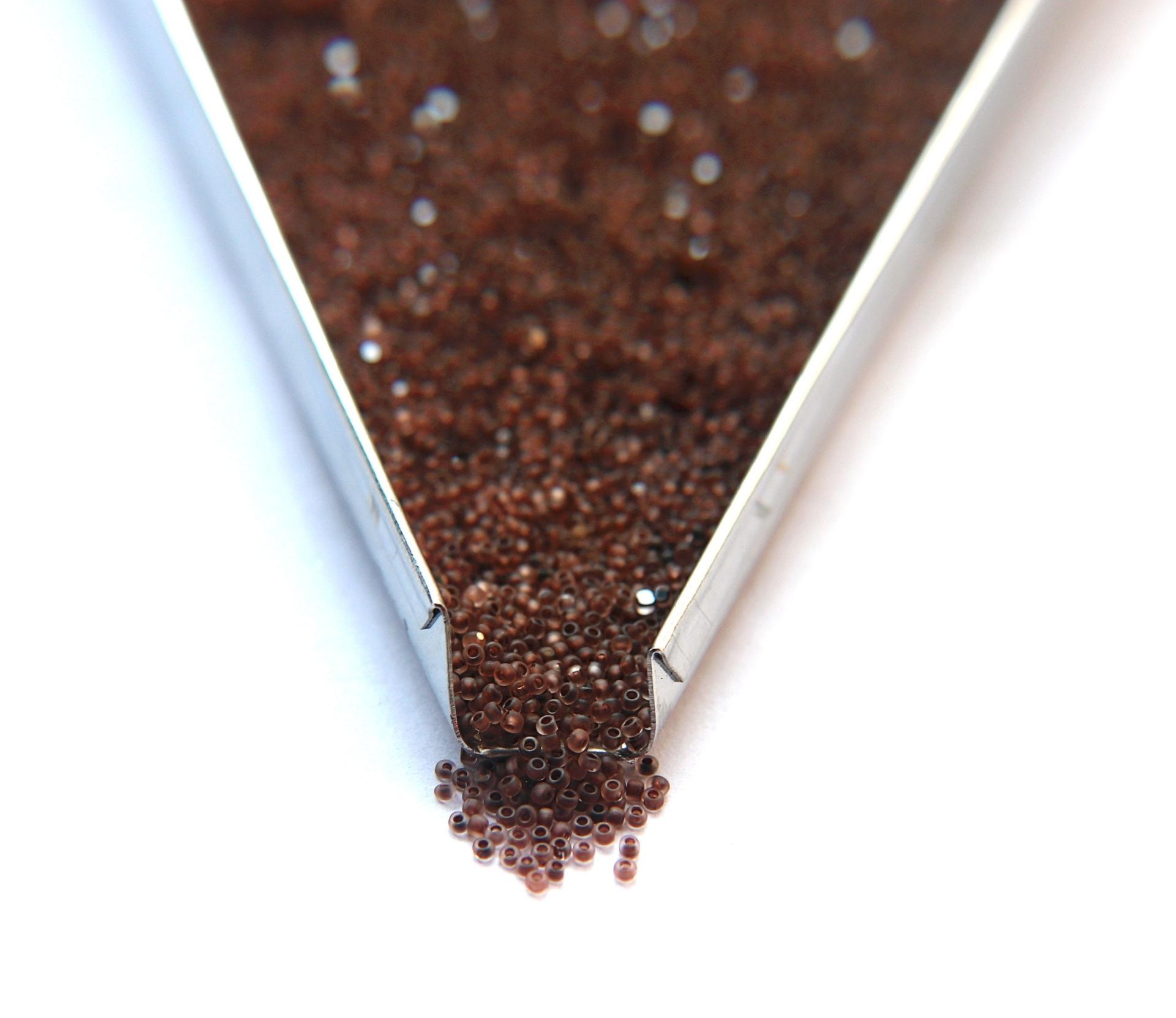 13/0 Charlotte Cut Beads Crystal Matt Mocca Lined 5/10/20/50/250/500 Grams embroidery materials, jewelry making, vintage beads