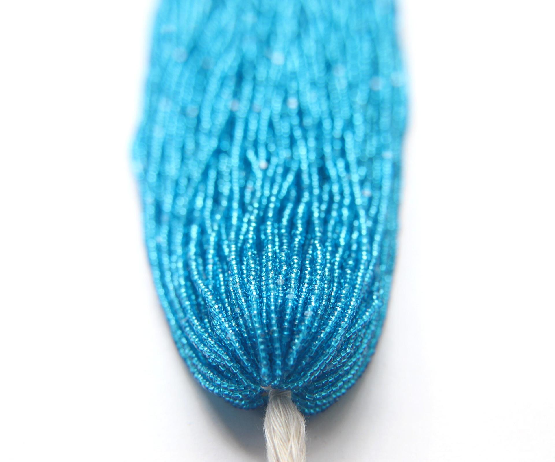 13/0 Hanks Charlotte Cut Beads 60150 Dark Aqua Transparent 1/5/25/50/100 Hanks 1.6mm glass beads, jewelry supply, findings, craft supply