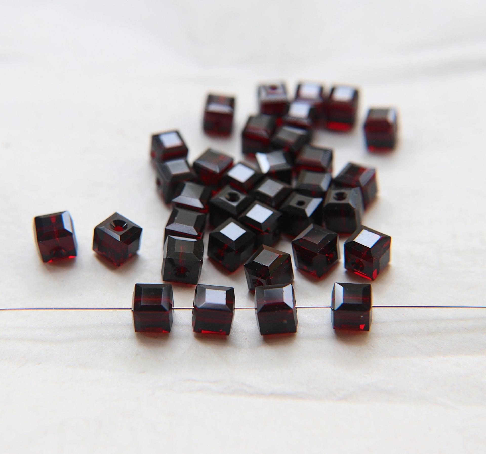 Swarovski 5601 Cube Bead 6mm wedding decorations jewelry supplies vintage craft supply