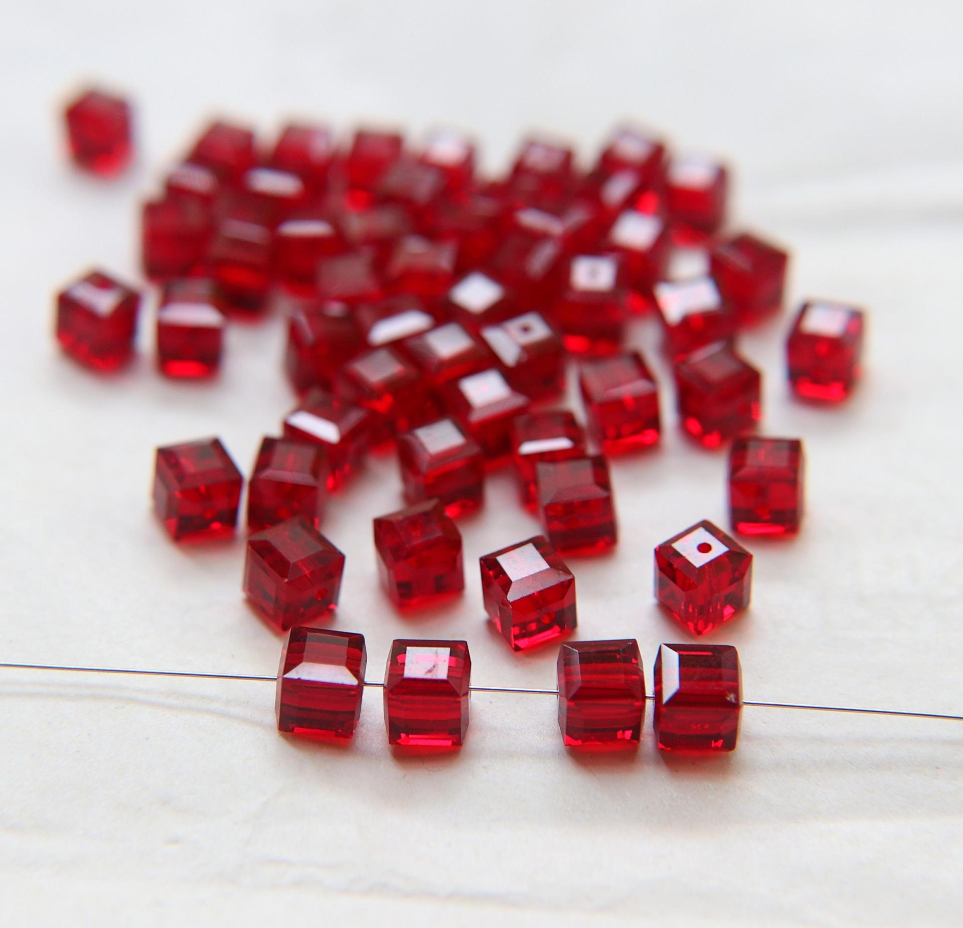 Swarovski 5601 Cube Bead 6mm wedding decorations jewelry supplies vintage craft supply