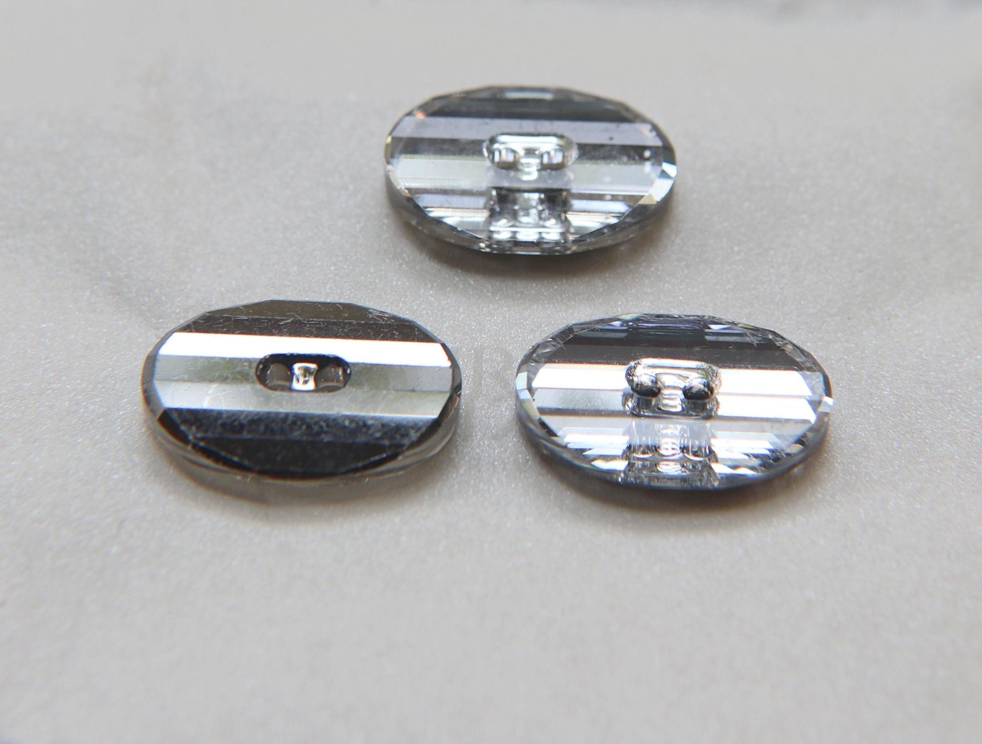 20x14 mm Vintage Swarovski Crystal Button 2 holes 2/6/12/36/72 pieces Vintage Crystal
