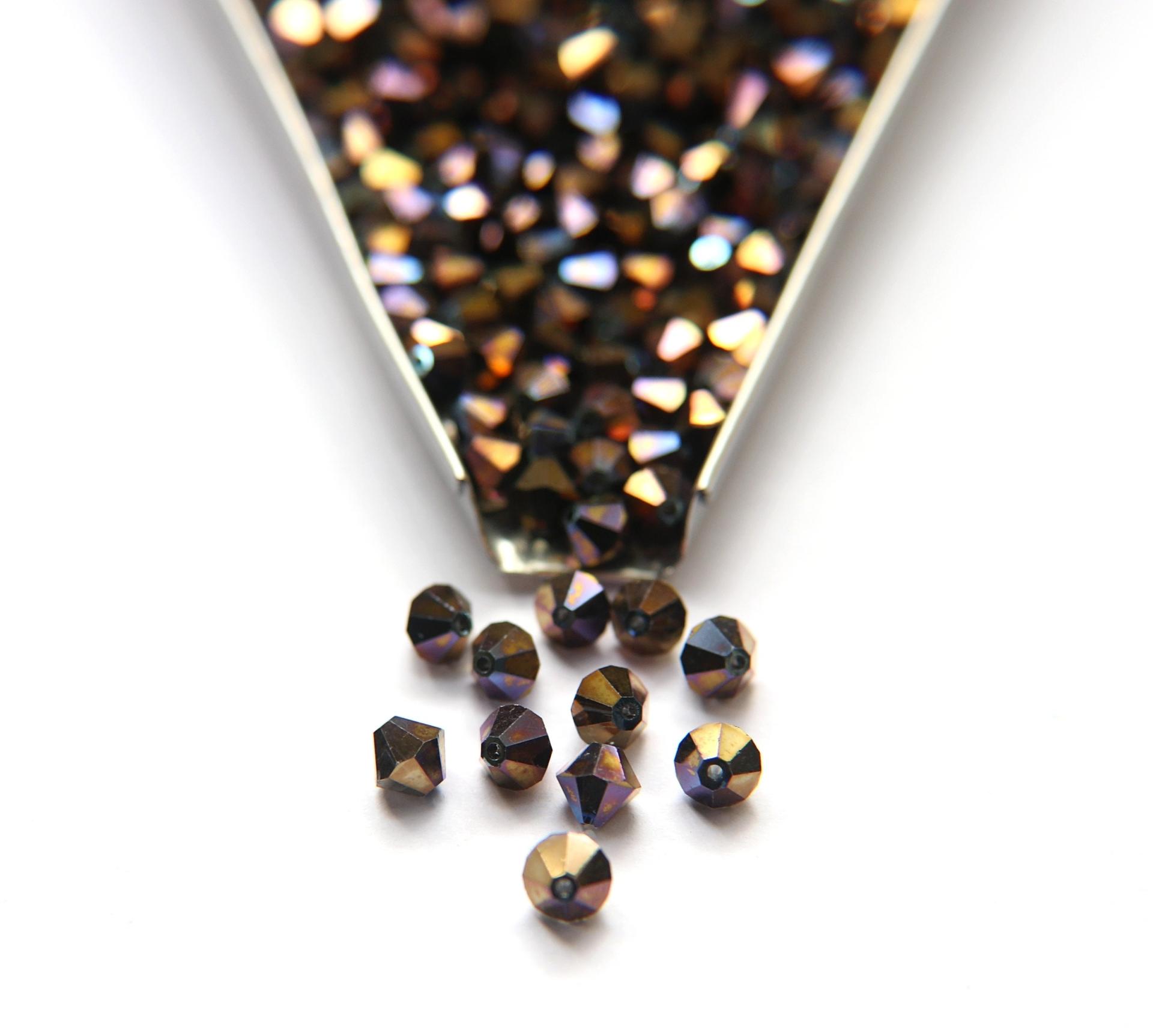 6mm Swarovski Crystal Dorado Blue 2X FC Bicones Beads 12/36/72/144/288 Pieces jewelry supplies, vintage findings, embroidery materials