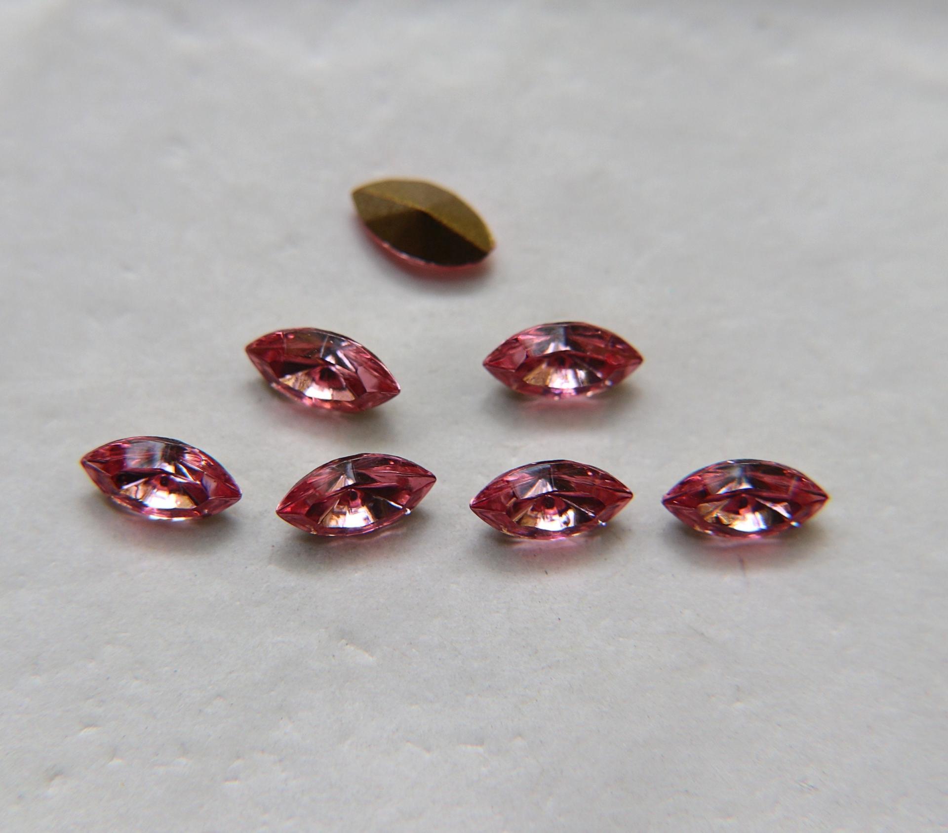 8x4 mm Vintage Swarovski fancy Navette in 5 Colors (393) 36/72/144 Pieces Jewery making stones gemstones, fancy opal stones