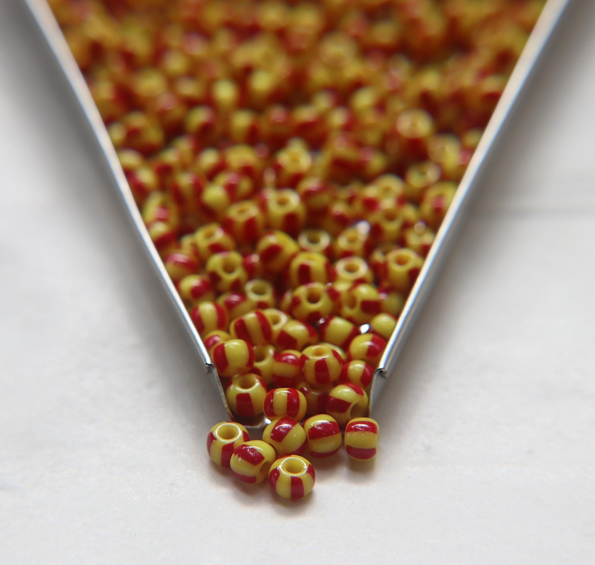 5/0 Rare Thick Stripes Rare French Seed Beads 10/50/100/250 Grams Jewelry making beads, vintage beads, premium, supply, wedding