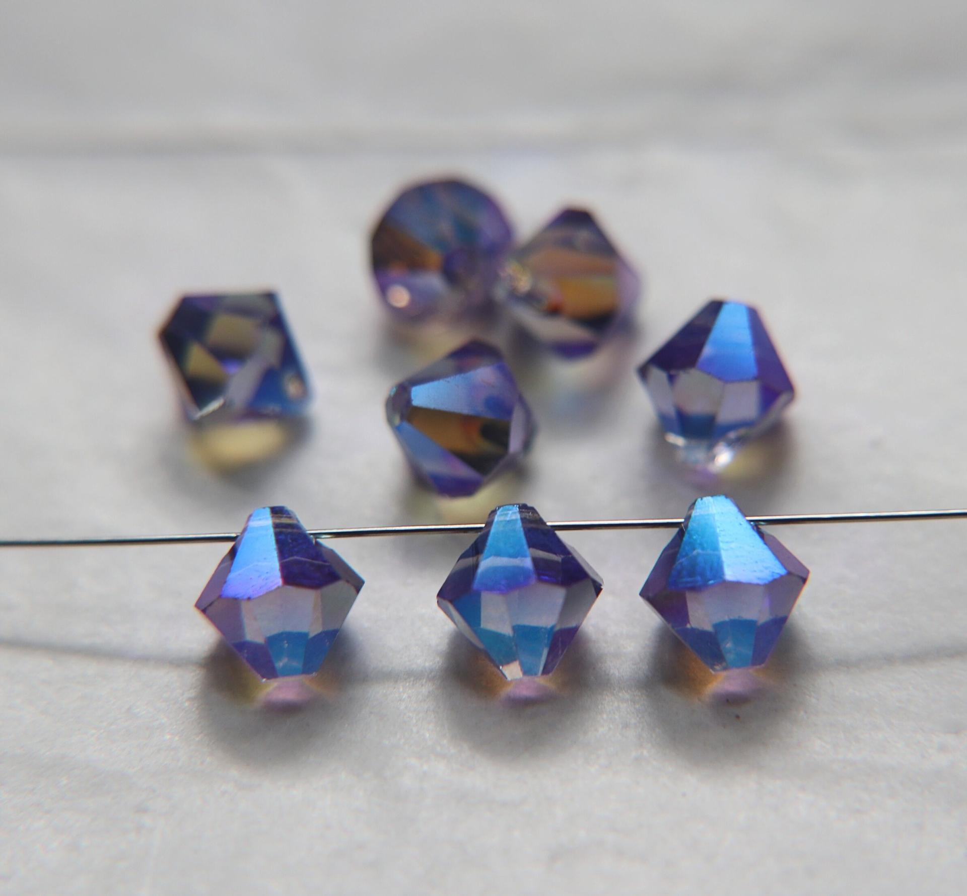 8mm Swarovski Elements 6301 Top Drilled Bicone Pendants 6/24/72/144 Pieces, jewelry making, vintage findings, Premium Materials