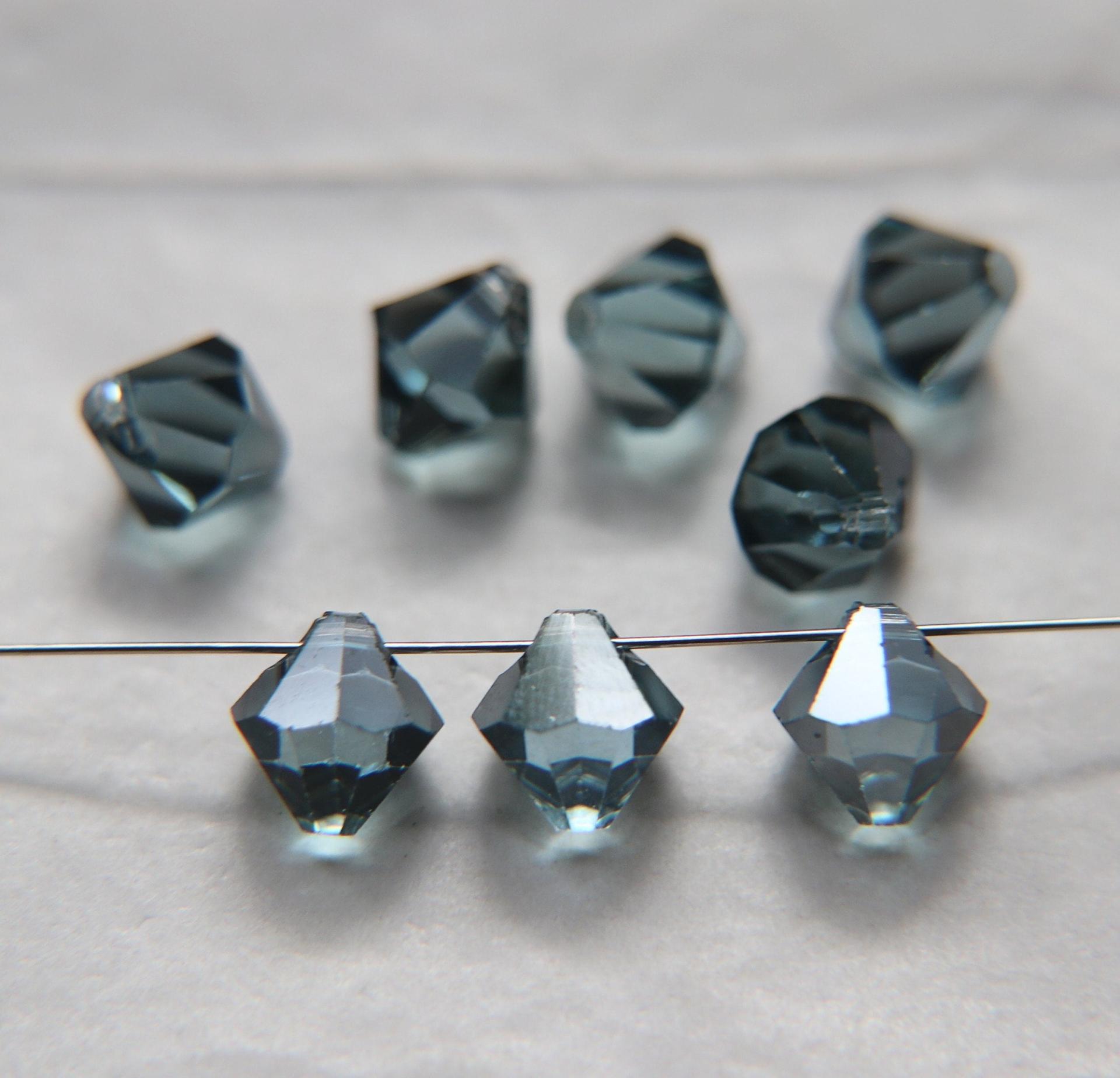 8mm Swarovski Elements 6301 Top Drilled Bicone Pendants 6/24/72/144 Pieces, jewelry making, vintage findings, Premium Materials