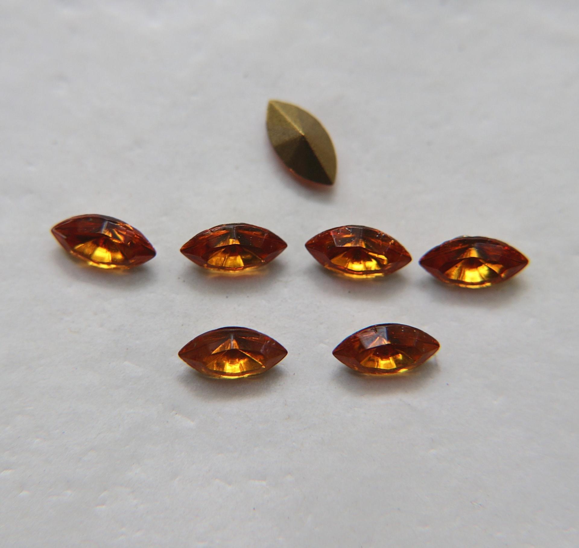 8x4 mm Vintage Swarovski fancy Navette in 5 Colors (393) 36/72/144 Pieces Jewery making stones gemstones, fancy opal stones