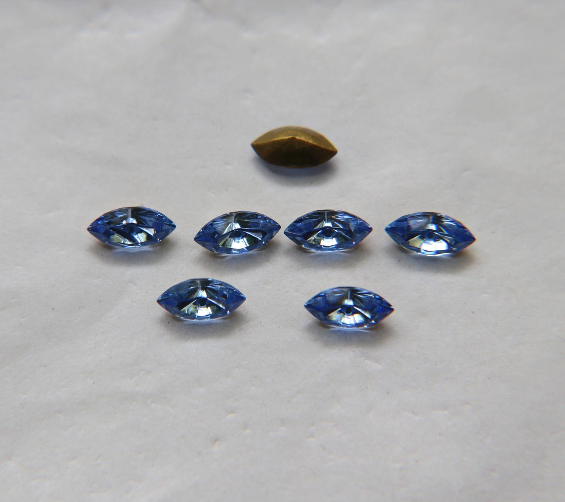 8x4 mm Vintage Swarovski fancy Navette in 5 Colors (393) 36/72/144 Pieces Jewery making stones gemstones, fancy opal stones