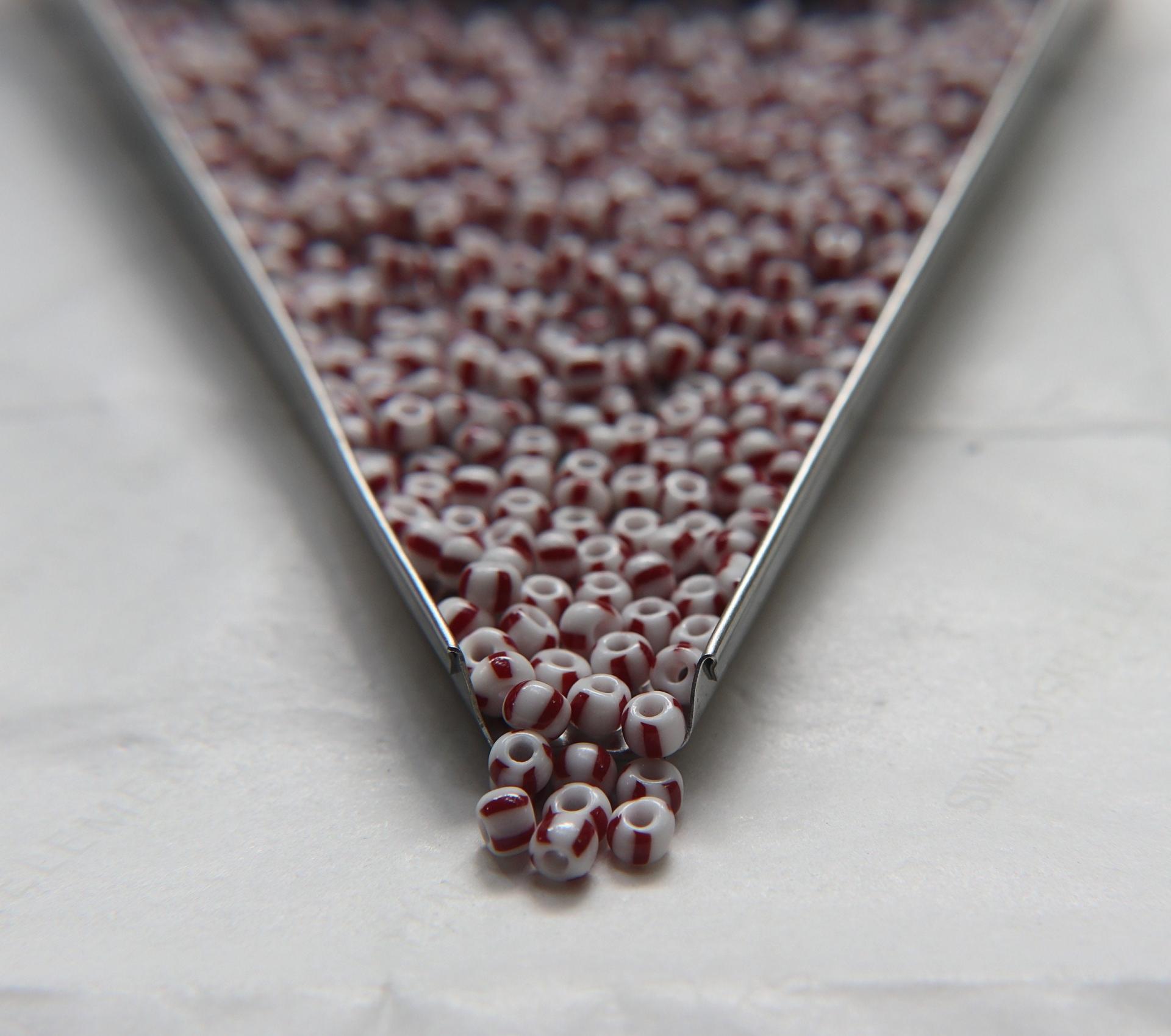 5/0 Rare Thick Stripes Rare French Seed Beads 10/50/100/250 Grams Jewelry making beads, vintage beads, premium, supply, wedding