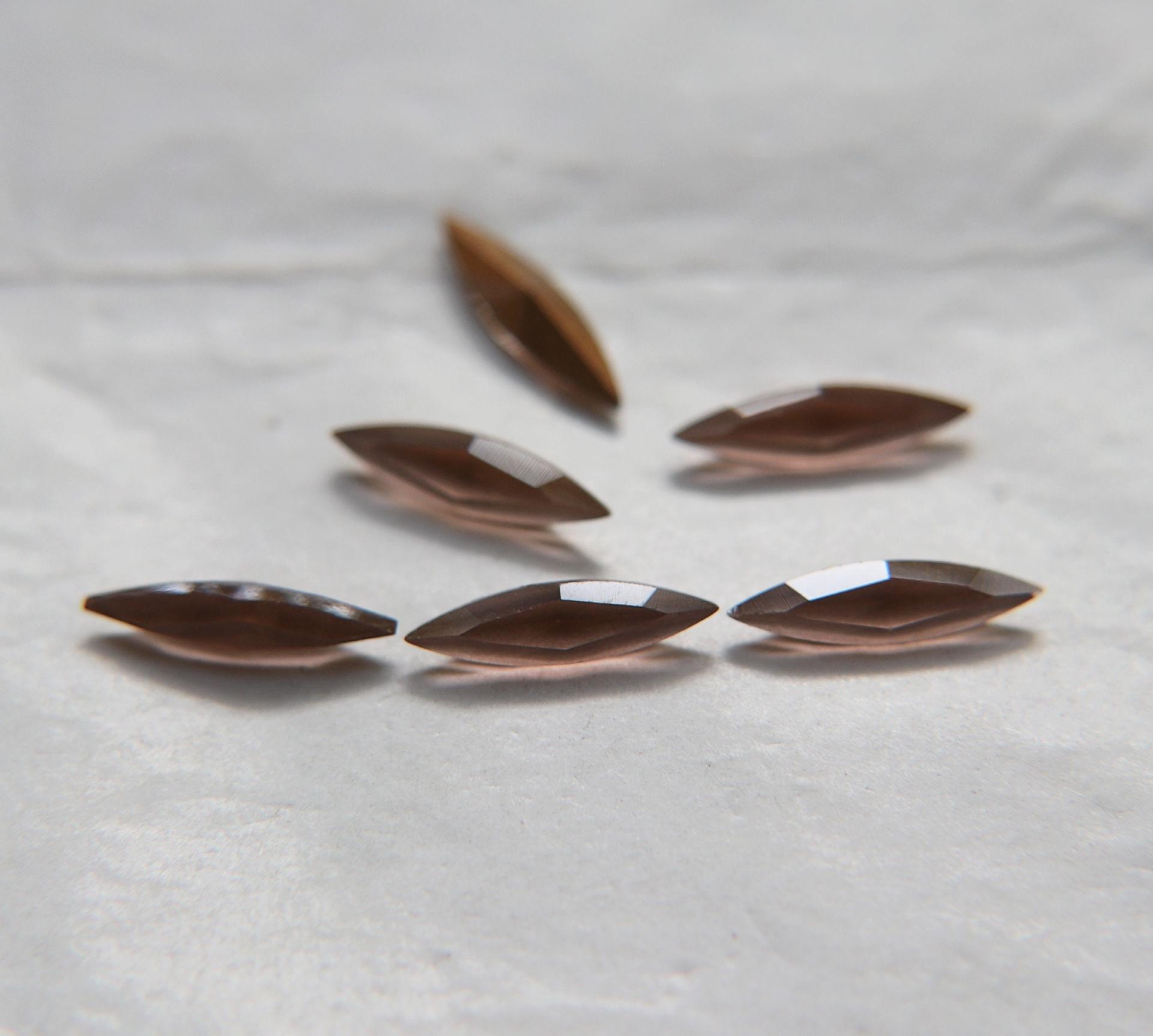 15x4mm Swarovski Givré Peach Marquise, New Vintage Pointy Back Navette 4200 crystals, gold foil 6/24 Pieces Jewery making stones