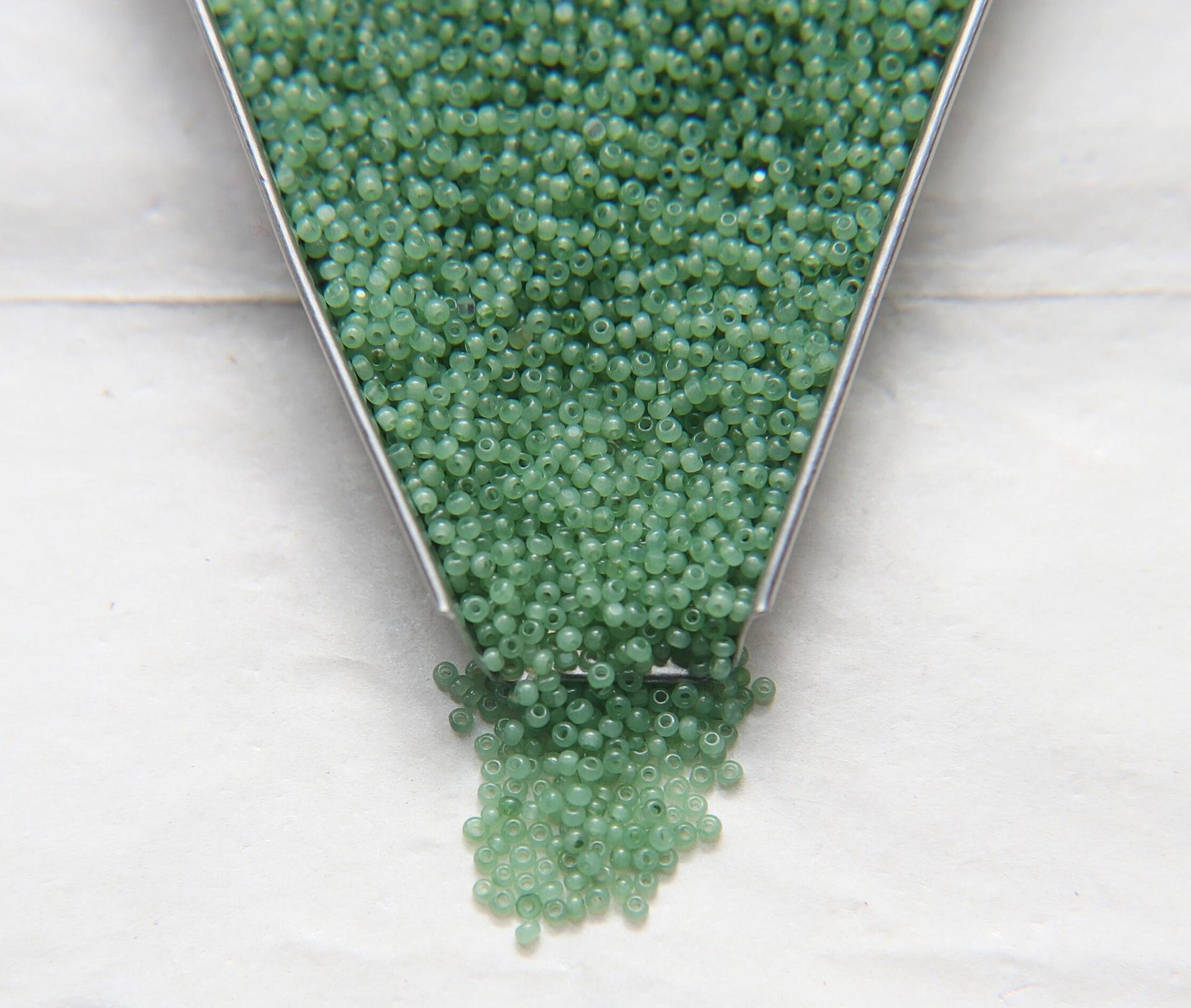 11/0 Charlotte True Cut Beads Dark Sage Opal 10/20/50/250/500 Grams Premium Seed beads, native supply