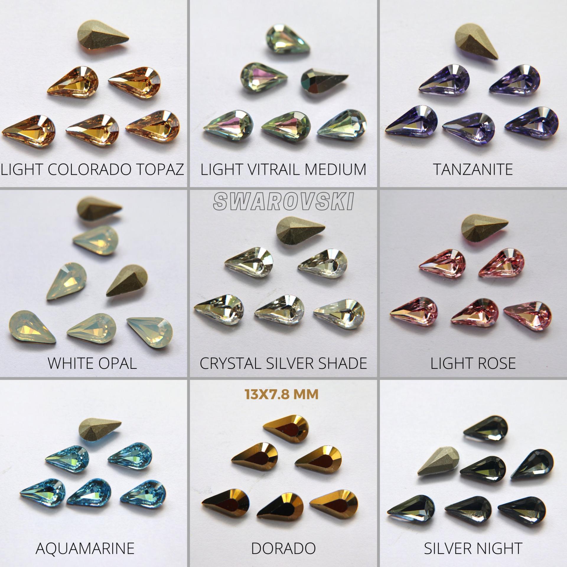 13x7.8mm Swarovski 4300 fancy Pear in (9 Colors) 2/6/24/72 Pieces Jewery making stones gemstones, fancy opal stones