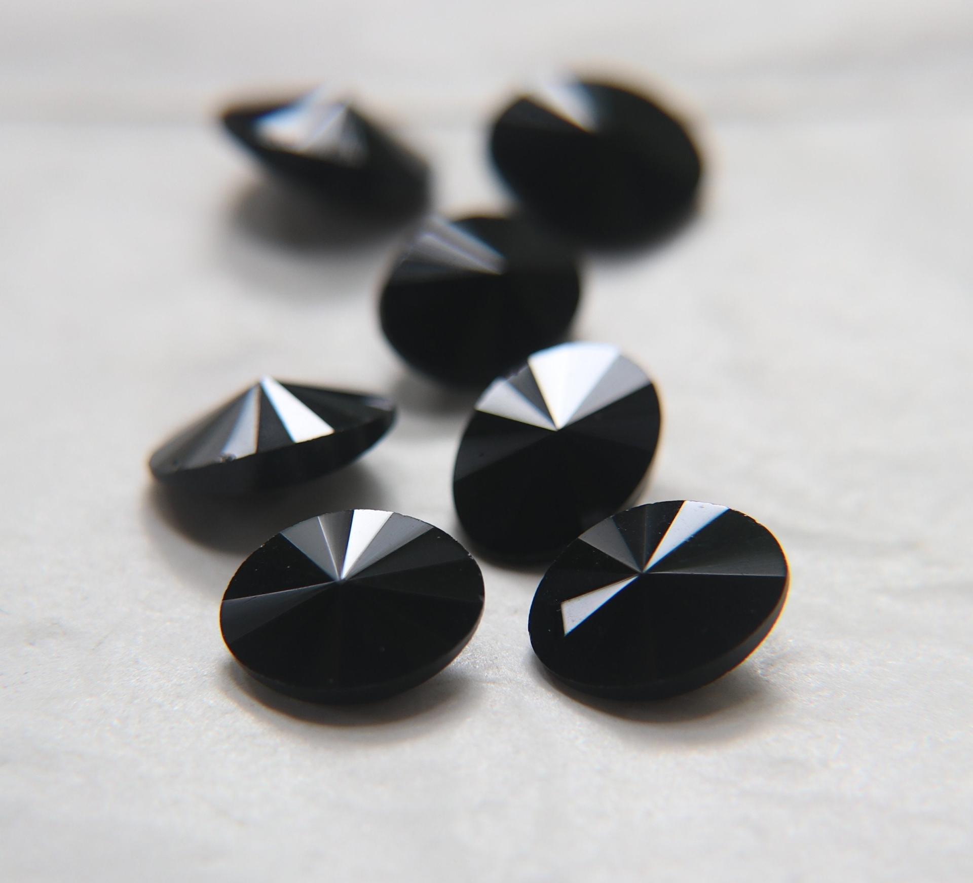 Vintage Swarovski 14x10 mm Jet Oval Rivoli Shape 4122 Premier Crystal Rhinestones 6/12/36/72/144 Pieces gemstones