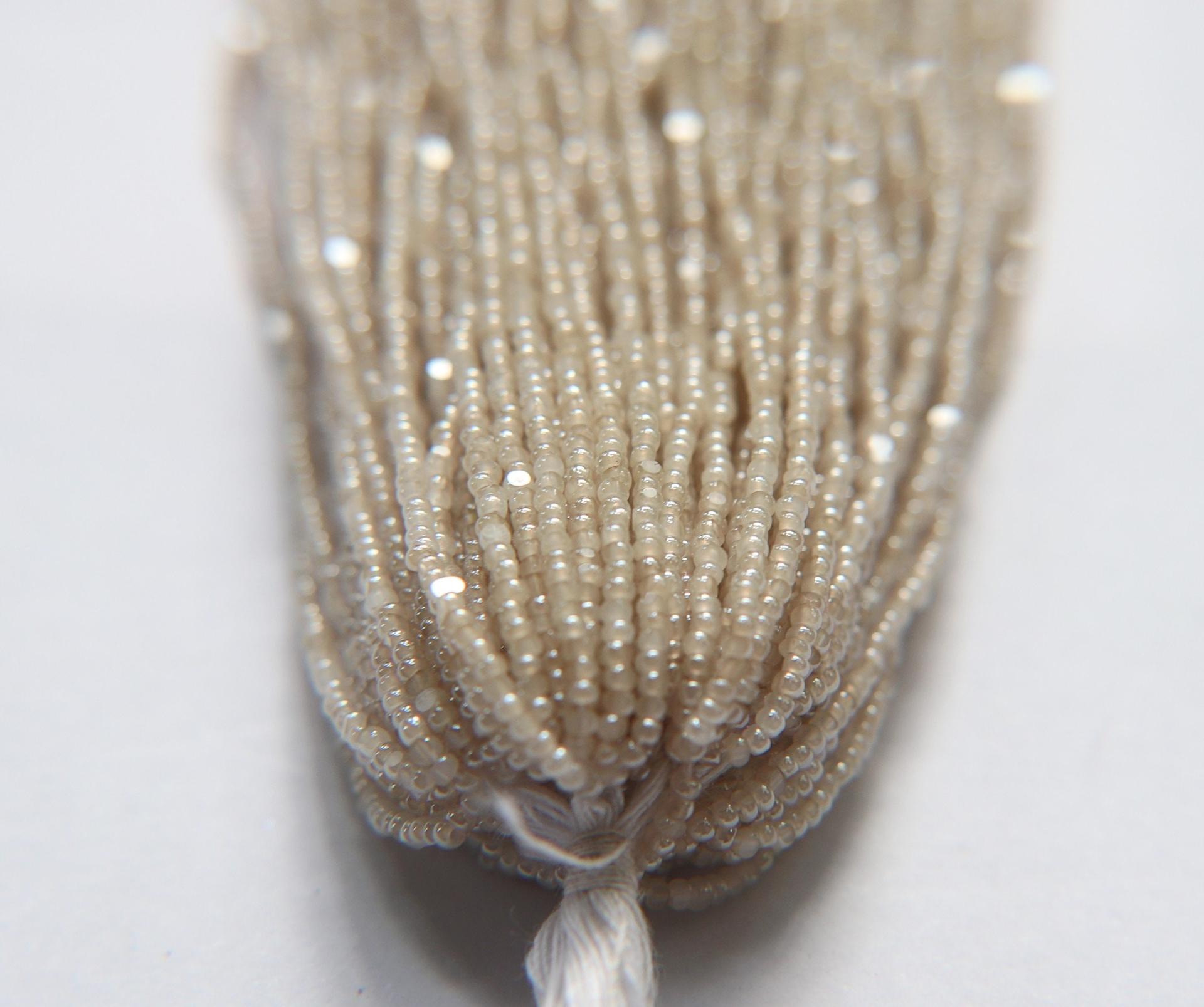 13/0 Hanks Charlotte Cut Beads Light Pearl Beige 2X 1/5/25/50/100 Hanks 1.6mm glass beads, native jewelry supply, findings