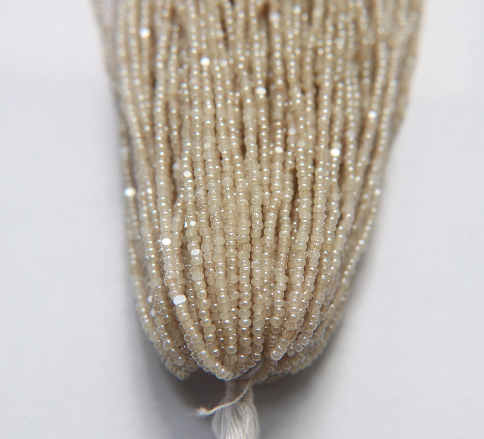 13/0 Hanks Charlotte Cut Beads Light Pearl Beige 2X 1/5/25/50/100 Hanks 1.6mm glass beads, native jewelry supply, findings