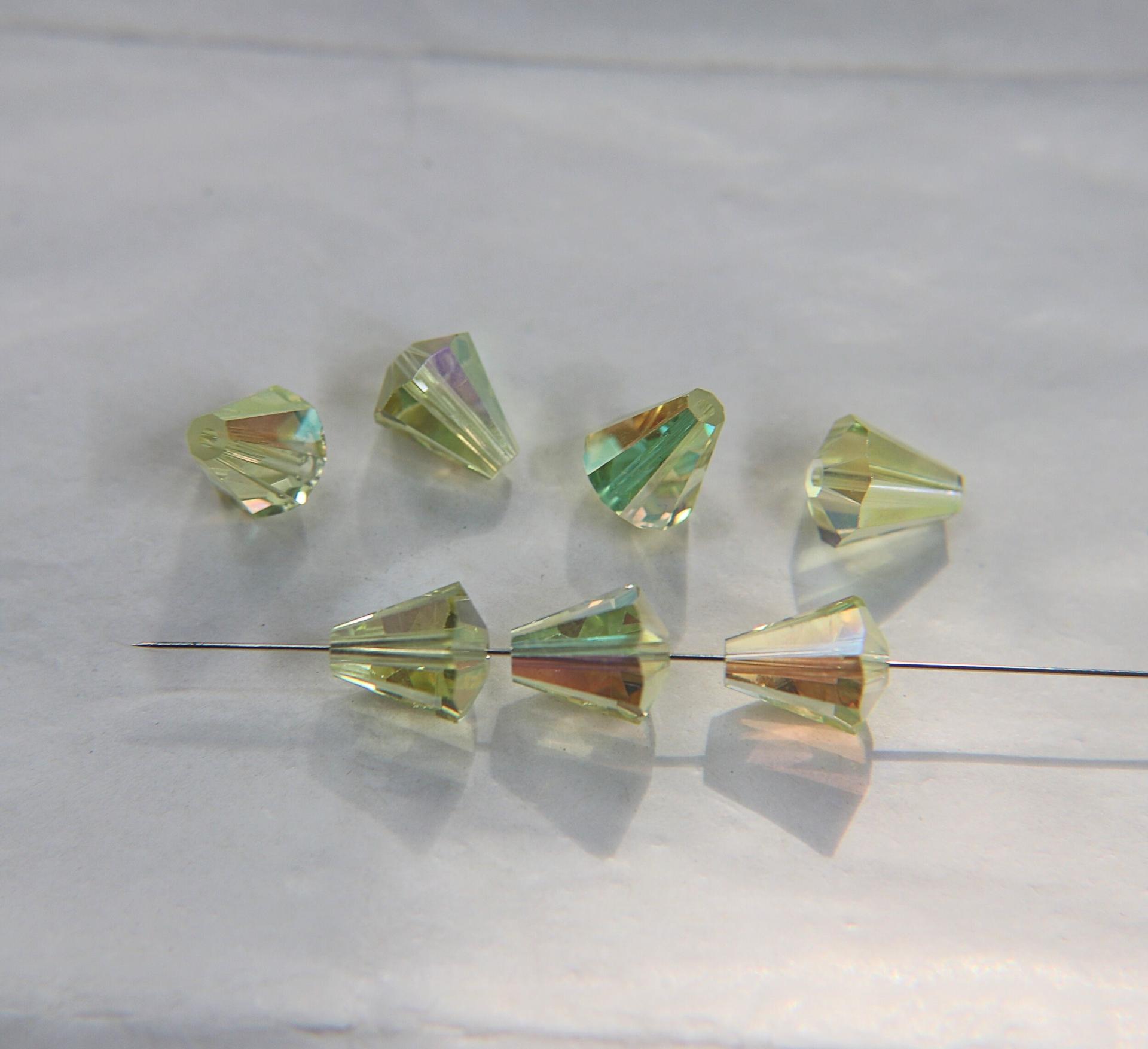 5400 Vintage 7x8 mm Swarovski crystal bead cone shape (4 Colours) Swarovski Elements 2/6/12/36 Pieces, jewelry making
