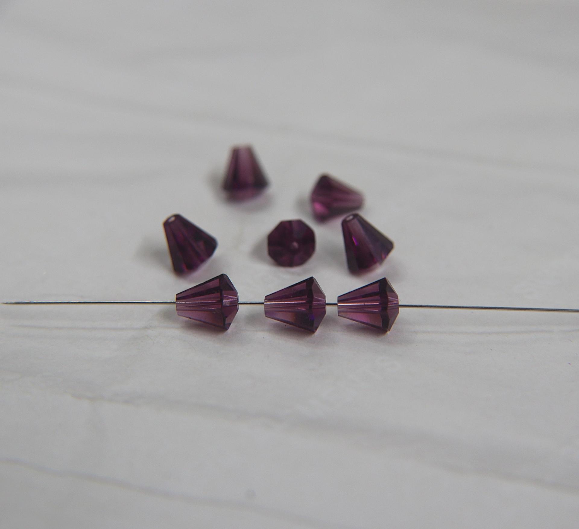 5400 Vintage 7x8 mm Swarovski crystal bead cone shape (4 Colours) Swarovski Elements 2/6/12/36 Pieces, jewelry making