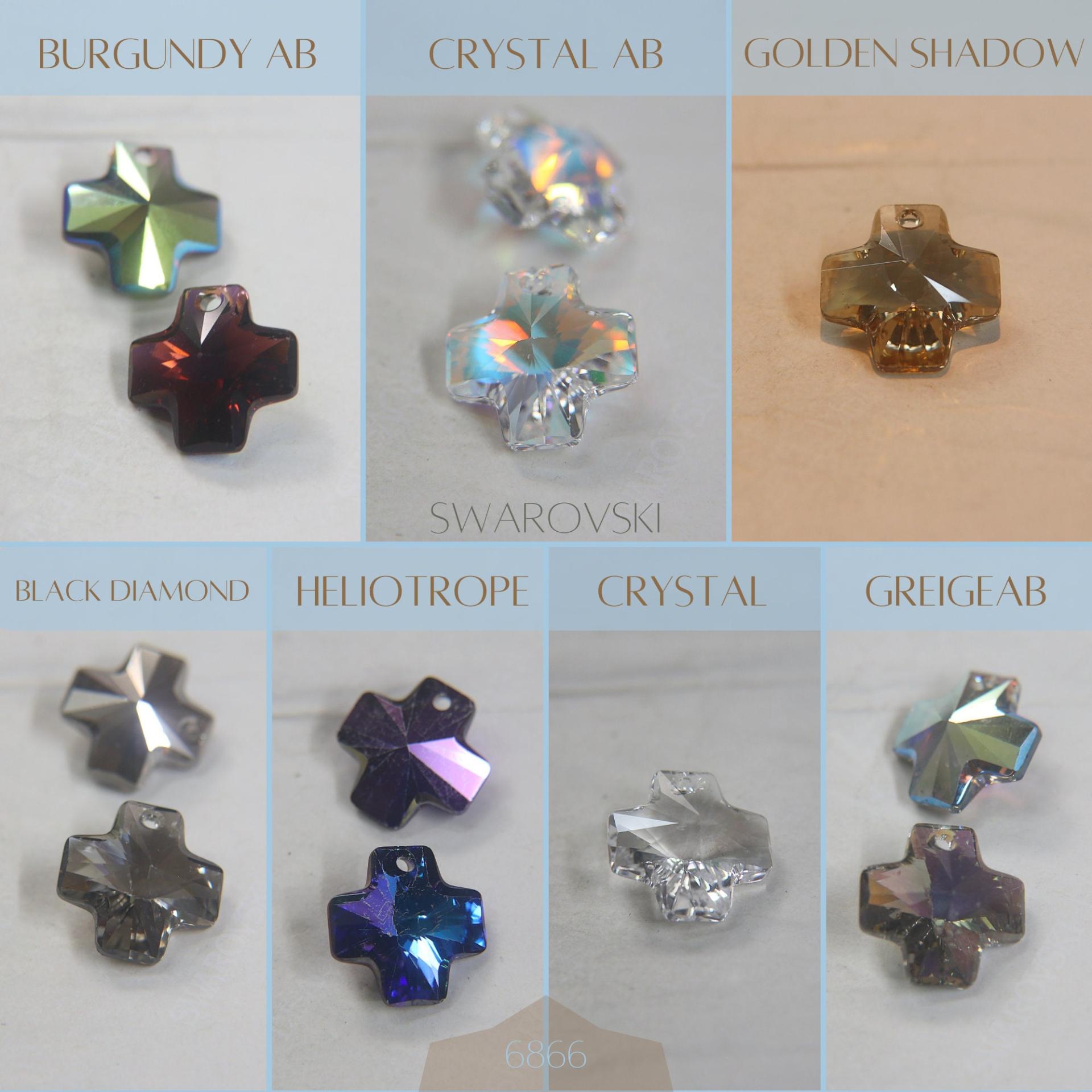 20mm SWAROVSKI 6866 Cross Crystal Pendant Fancy Crystal drop in (7 Colours) 1/2/6 Pieces vintage findings