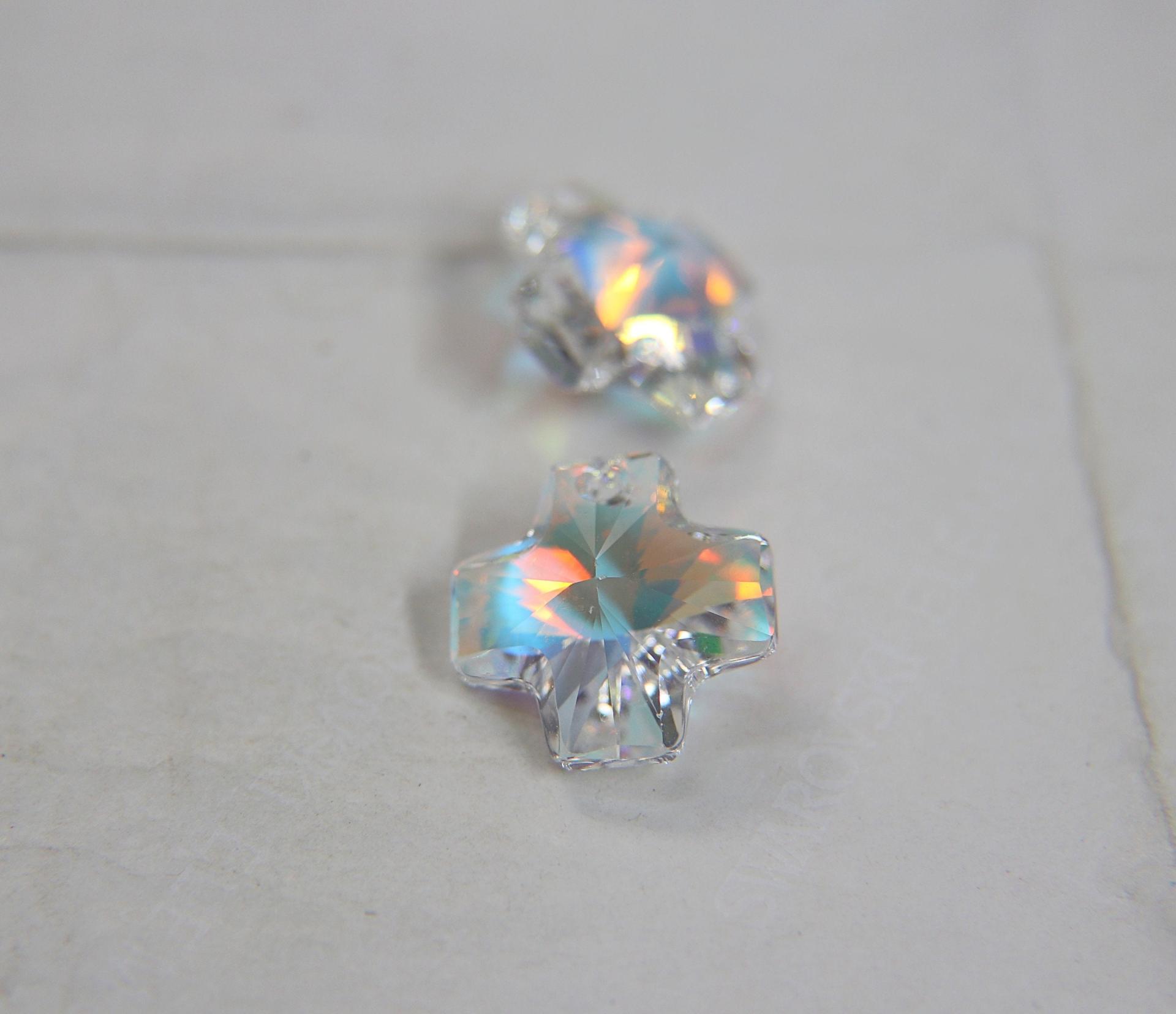 20mm SWAROVSKI 6866 Cross Crystal Pendant Fancy Crystal drop in (7 Colours) 1/2/6 Pieces vintage findings