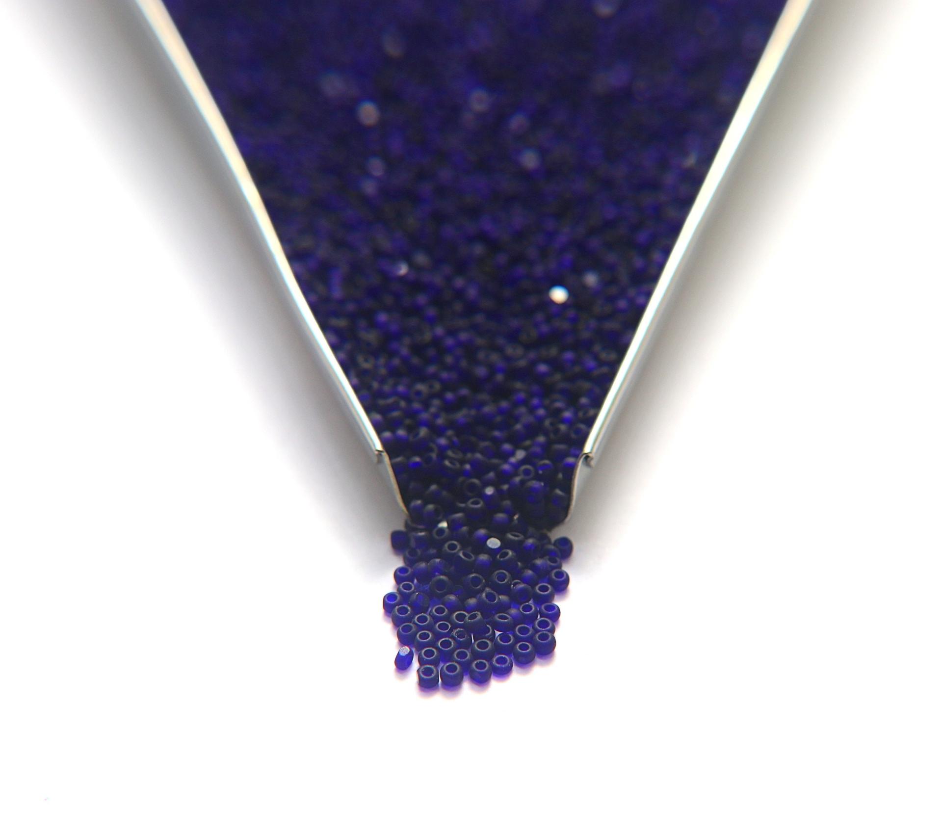 11/0 Charlotte true Cuts Beads MATT Royal Blue Transparent 10/20/50/250/500 Native Beads Supply, Premium Seed Beads