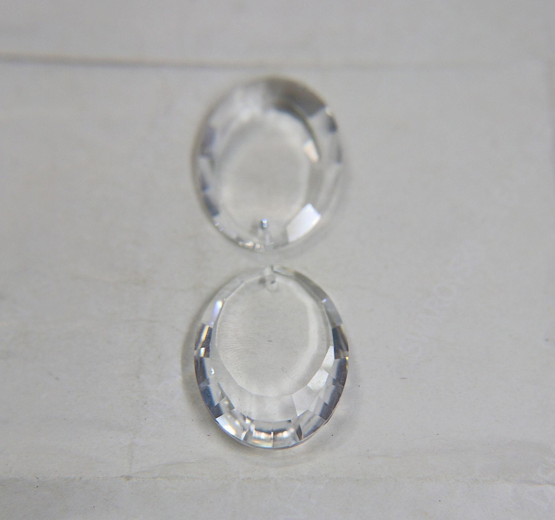 32x22mm Rare Swarovski Crystal large size 6120 Flat Oval Mirror Pendant Fancy Crystal drop in Crystal 1 Piece vintage findings, jewelry