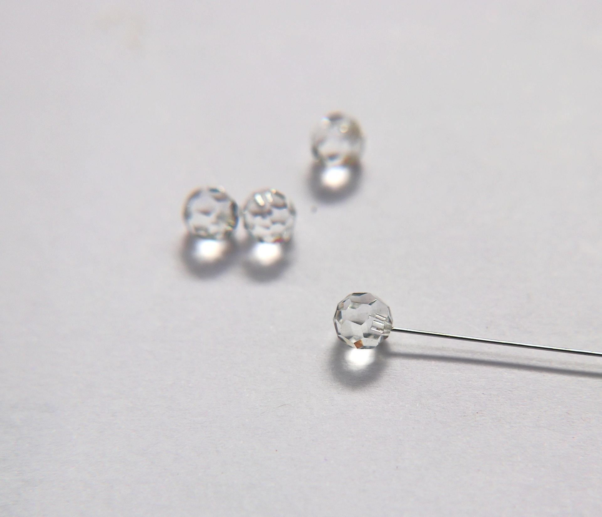 Swarovski round 1/2 drilled crystal beads, 6mm Crystal #5080 Sand Opal Faceted Round Beads 6/12/36/172/44/288/720 Pieces