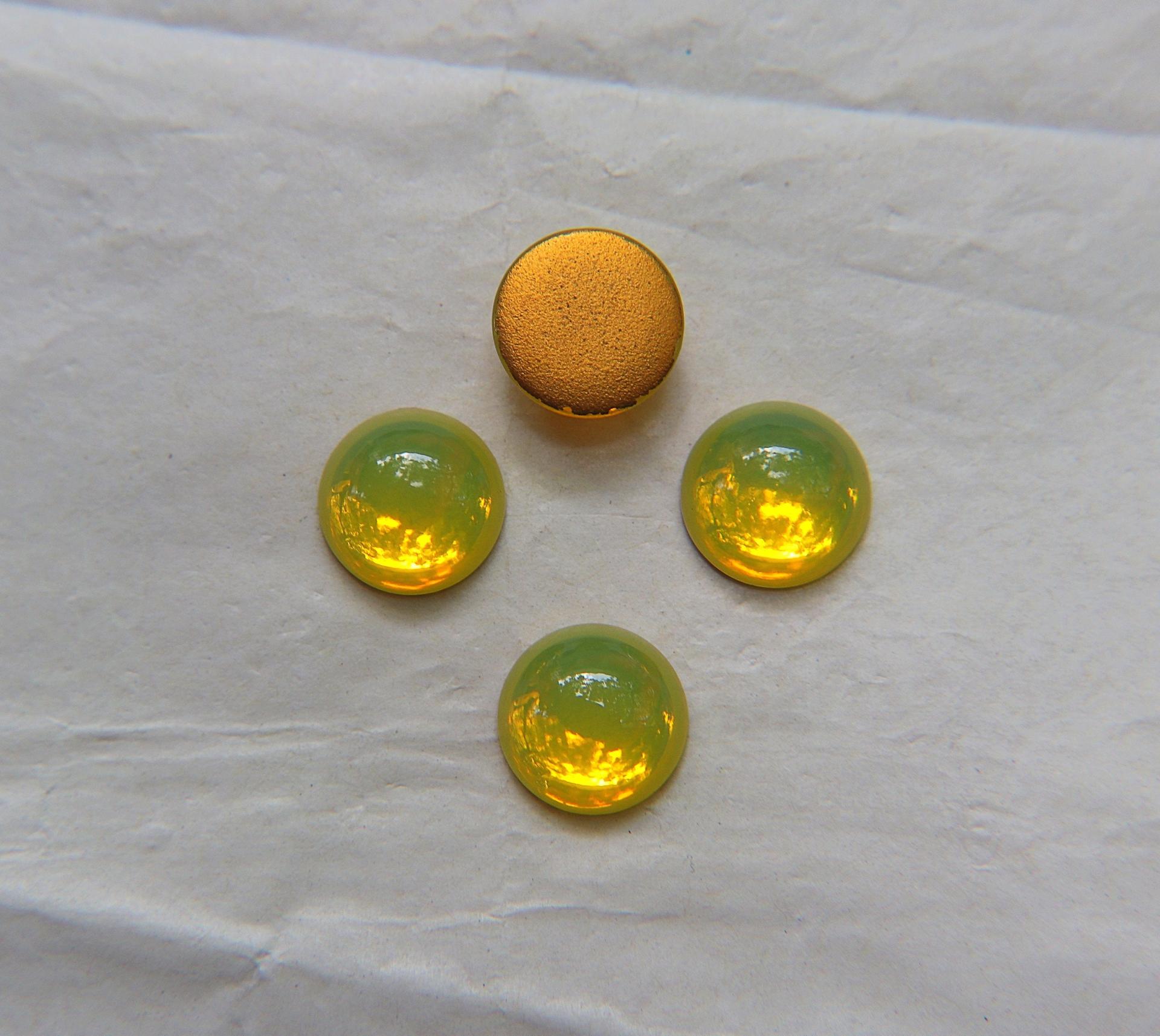 Swarovski 13 mm Rare Vintage Yellow Opal Flat Back Oval Cabochon Cabs 2/6/36/72/144 Pieces