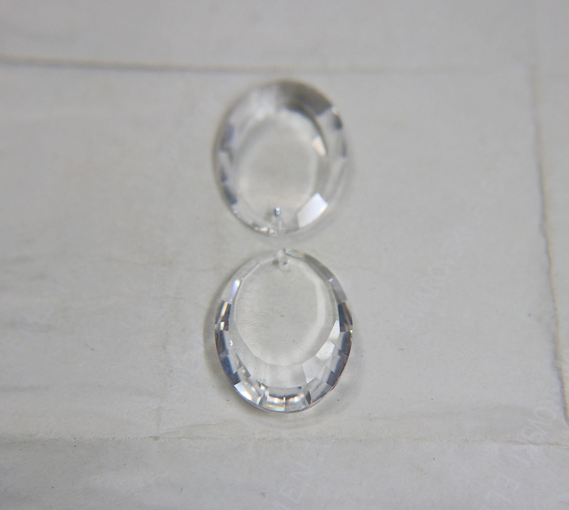 24 x 17mm Genuine Swarovski Crystal 6120 Flat Oval Mirror Pendant Fancy Crystal drop in (3 Colours) 1/2/6 Pieces vintage findings, jewelry