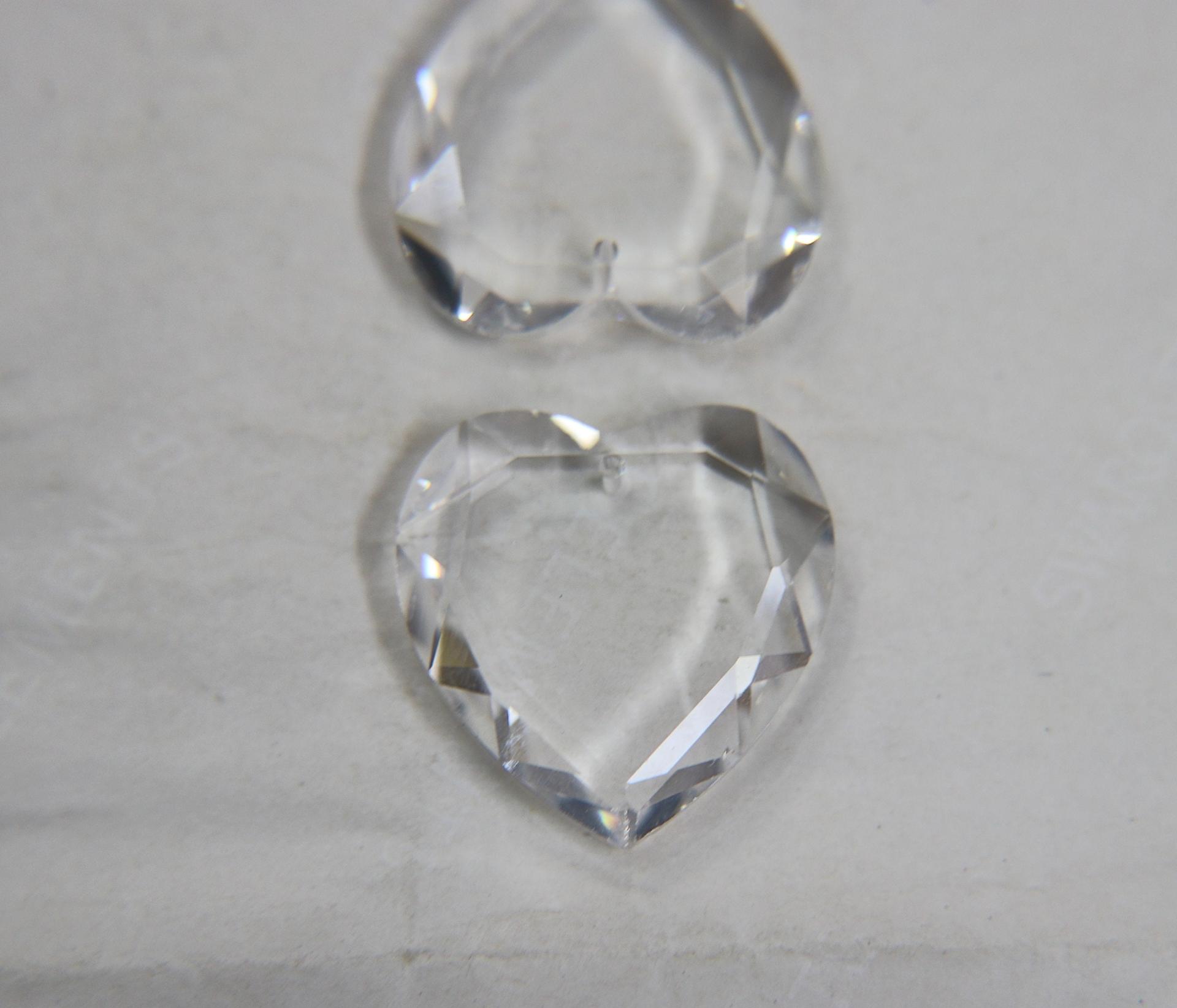 28 MM Swarovski Crystal Heart Pendant Beads 6225 Crystal drops in (4 Colours) vintage findings, jewelry making