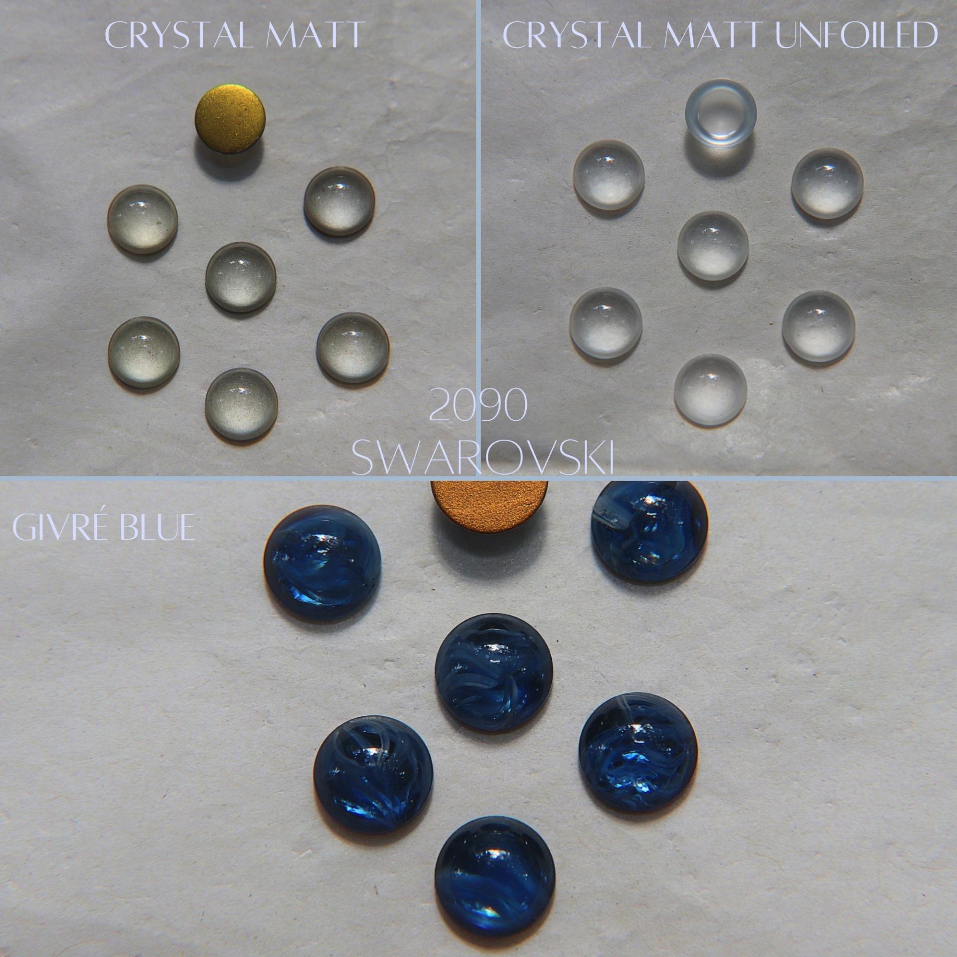 8MM Sapphire Blue Givre Glass Bead (72 pieces)