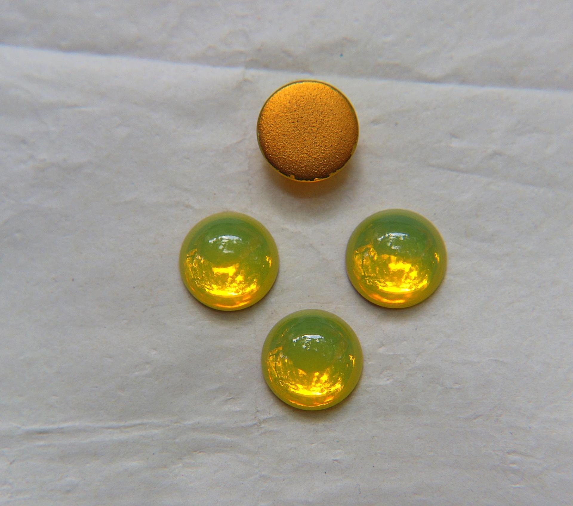 Swarovski 13 mm Rare Vintage Yellow Opal Flat Back Oval Cabochon Cabs 2/6/36/72/144 Pieces