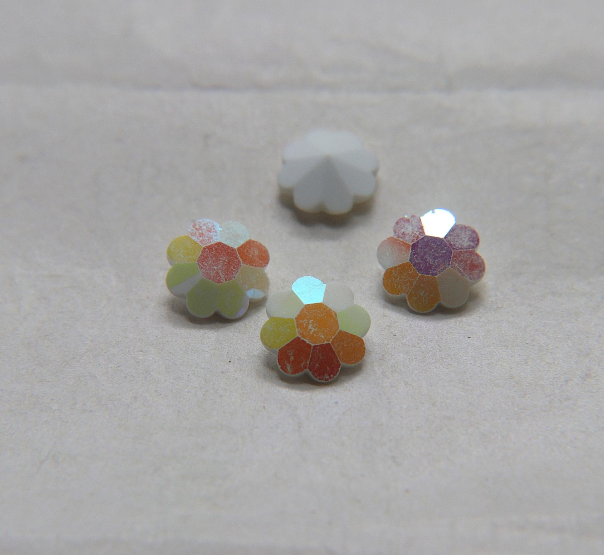12 mm Swarovski Vintage Flower Stones (4 Colours) Rhinestones 6/12/36/72 pieces
