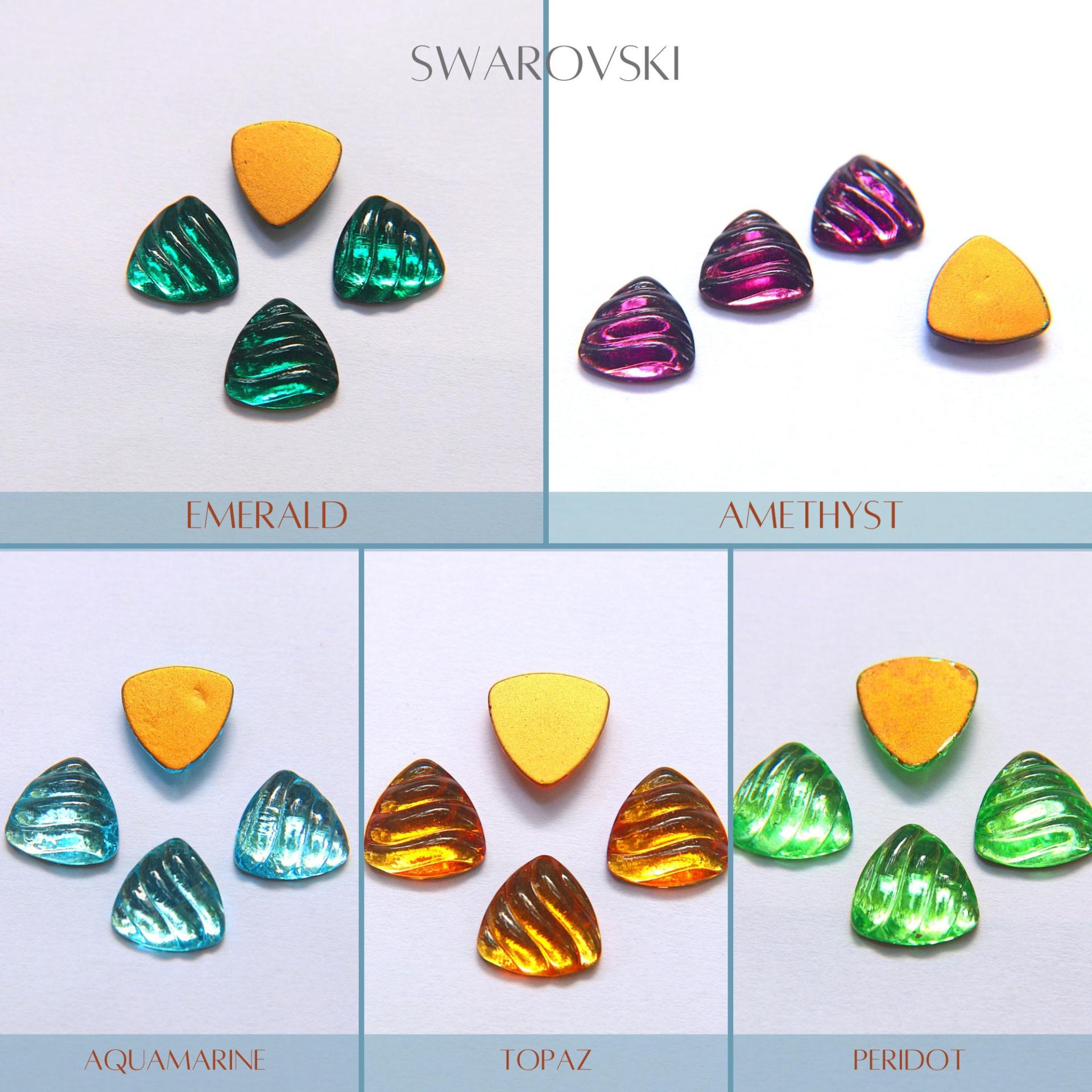 Swarovski 14 mm Vintage Flat Back Triangle Cabochon Cabs(5 Colours) 2/6/12/36 pieces home decorations / jewelry making