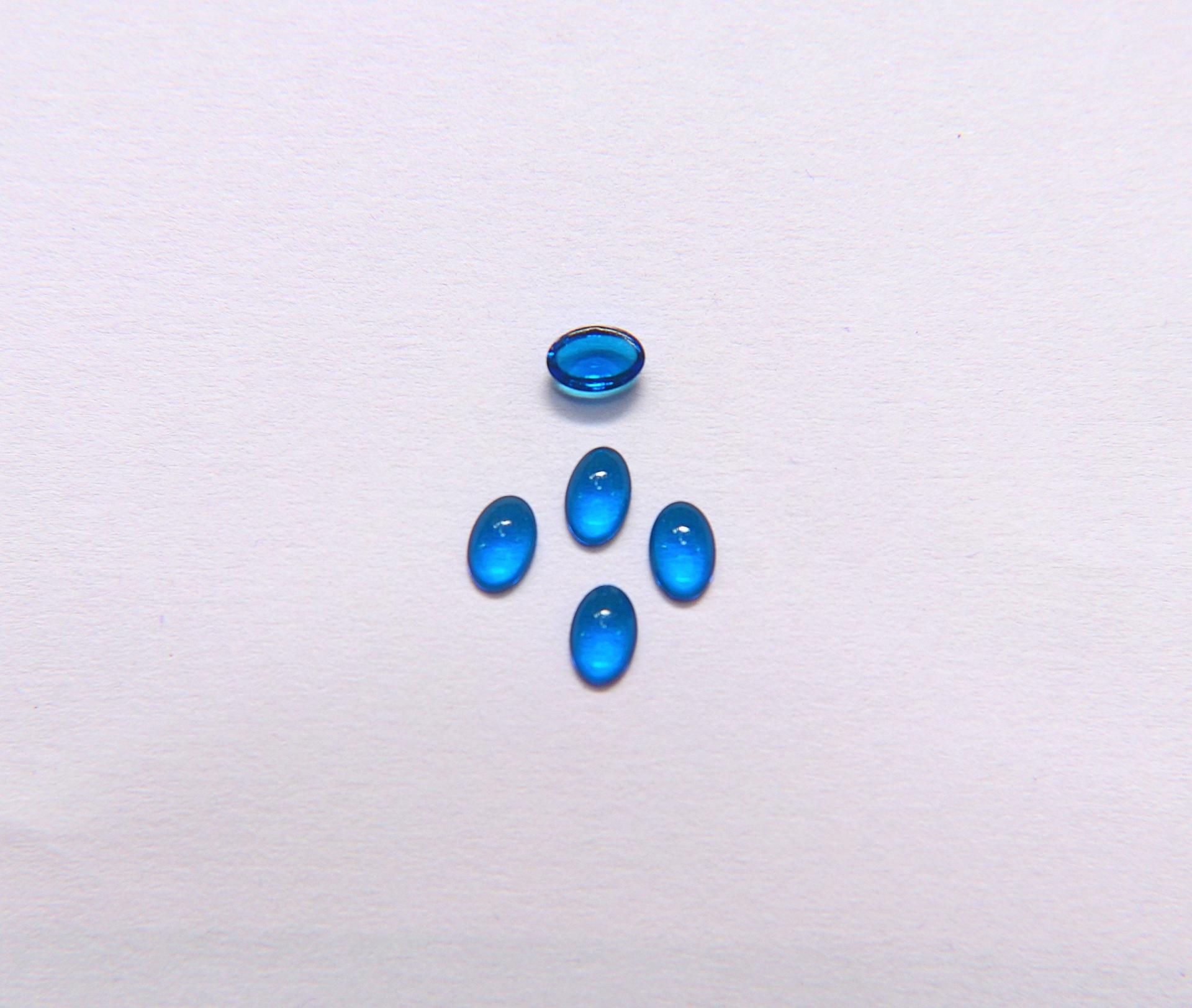 Swarovski 6X4 mm Vintage Flat Back Oval Cabochon Cabs (5 Colours) 36/72/144/288/720 Pieces