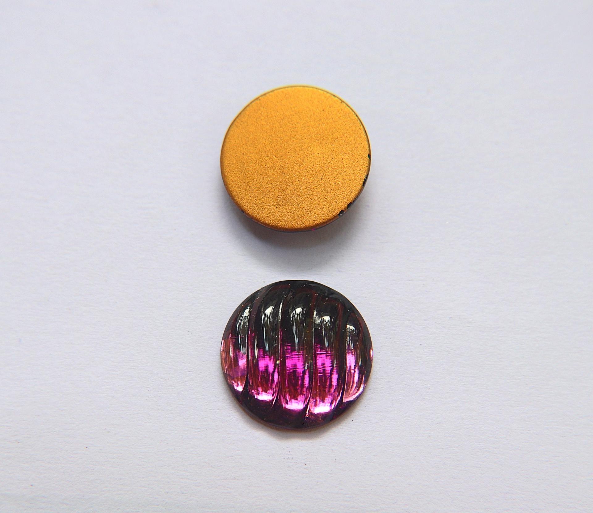 Swarovski 18 mm Vintage Rose Foiled Flat Back (7 Colours) Round Cabochon 2/6 Pieces