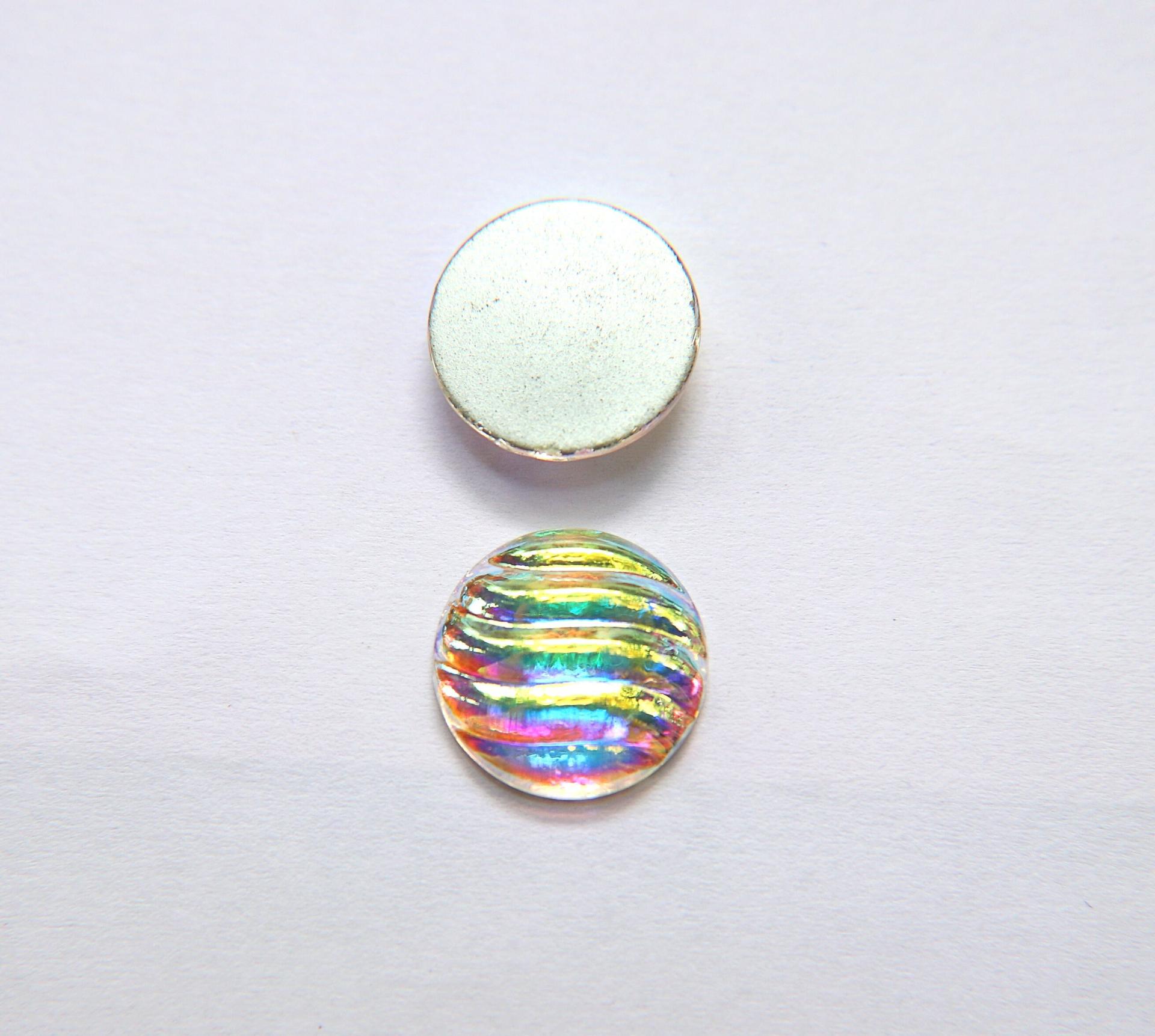 Swarovski 18 mm Vintage Rose Foiled Flat Back (7 Colours) Round Cabochon 2/6 Pieces