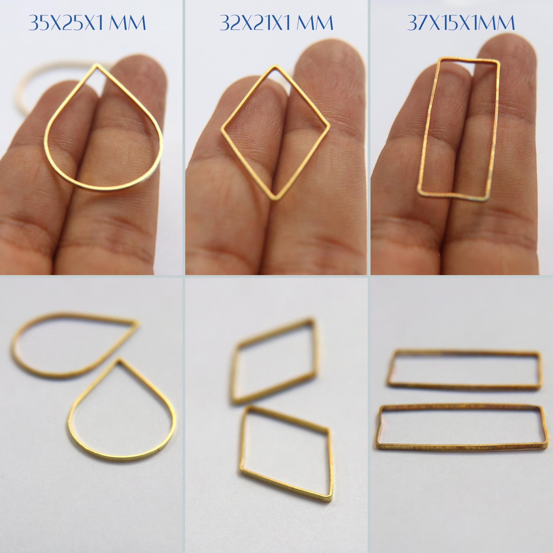 Brass Charms, Beading Supplies vintage supply, wire craft supply, jewelry 25/75/150/500 Pieces