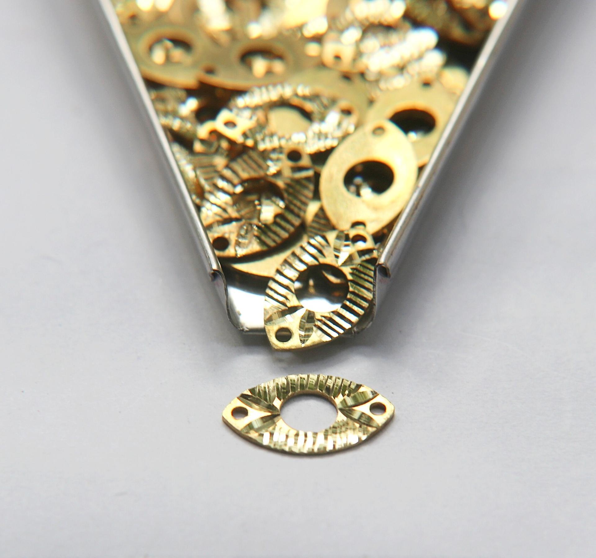 Raw Brass Connector, Brass Eye Connector,  Eye Charm, 2 Hole Connector, Brass Connectors for Jewelry Making, Brass Findings 18.6x11mm