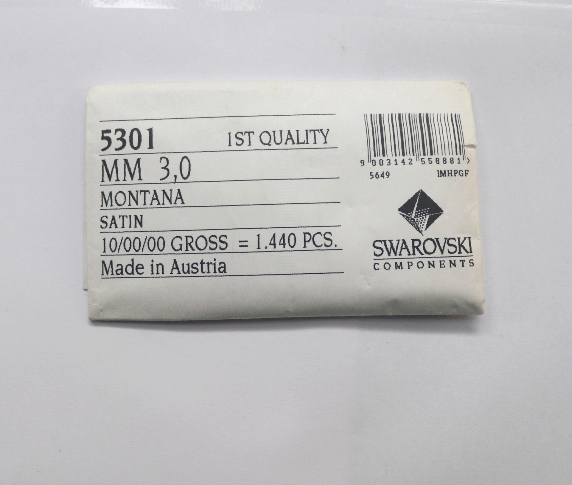 3mm Montana Satin Swarovski Bicone 5301 Beads 36/72/144/432/720 Pieces Jewelry findings, embroidery materials, jewelry making
