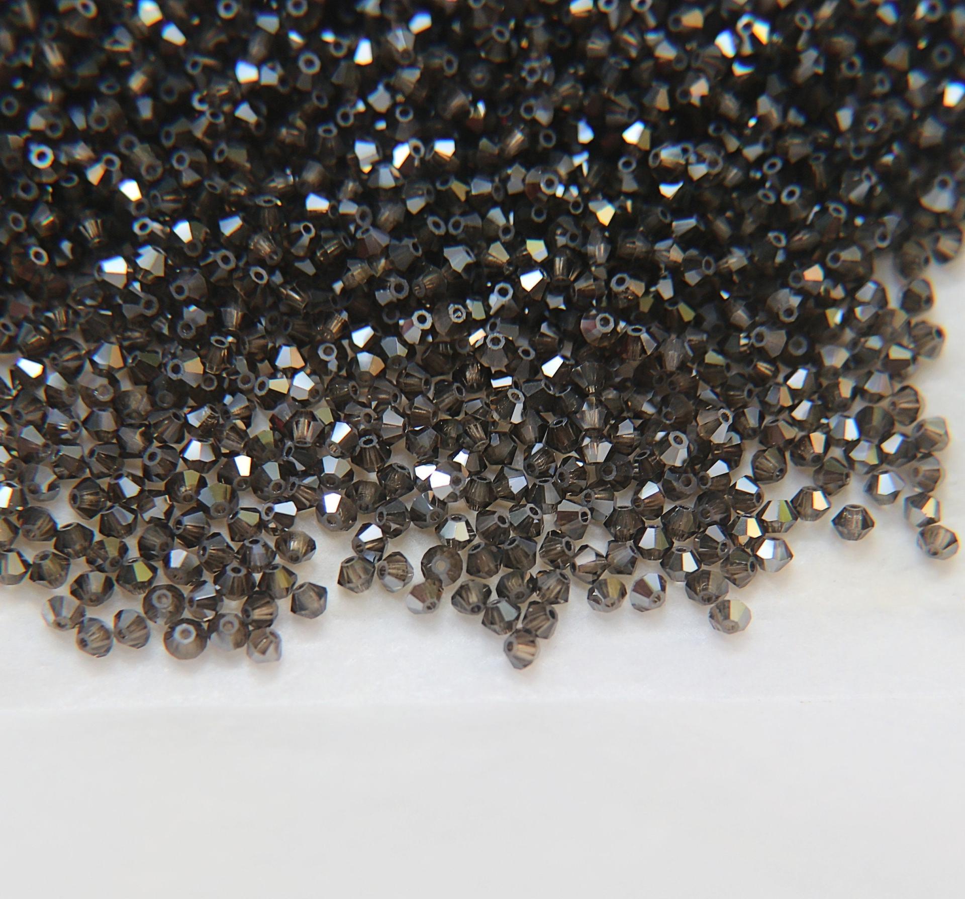 3mm Smoky Quartz Satin Swarovski Bicone 5301 Beads 36/72/144/432/720 Pieces Jewelry findings, embroidery materials, jewelry making