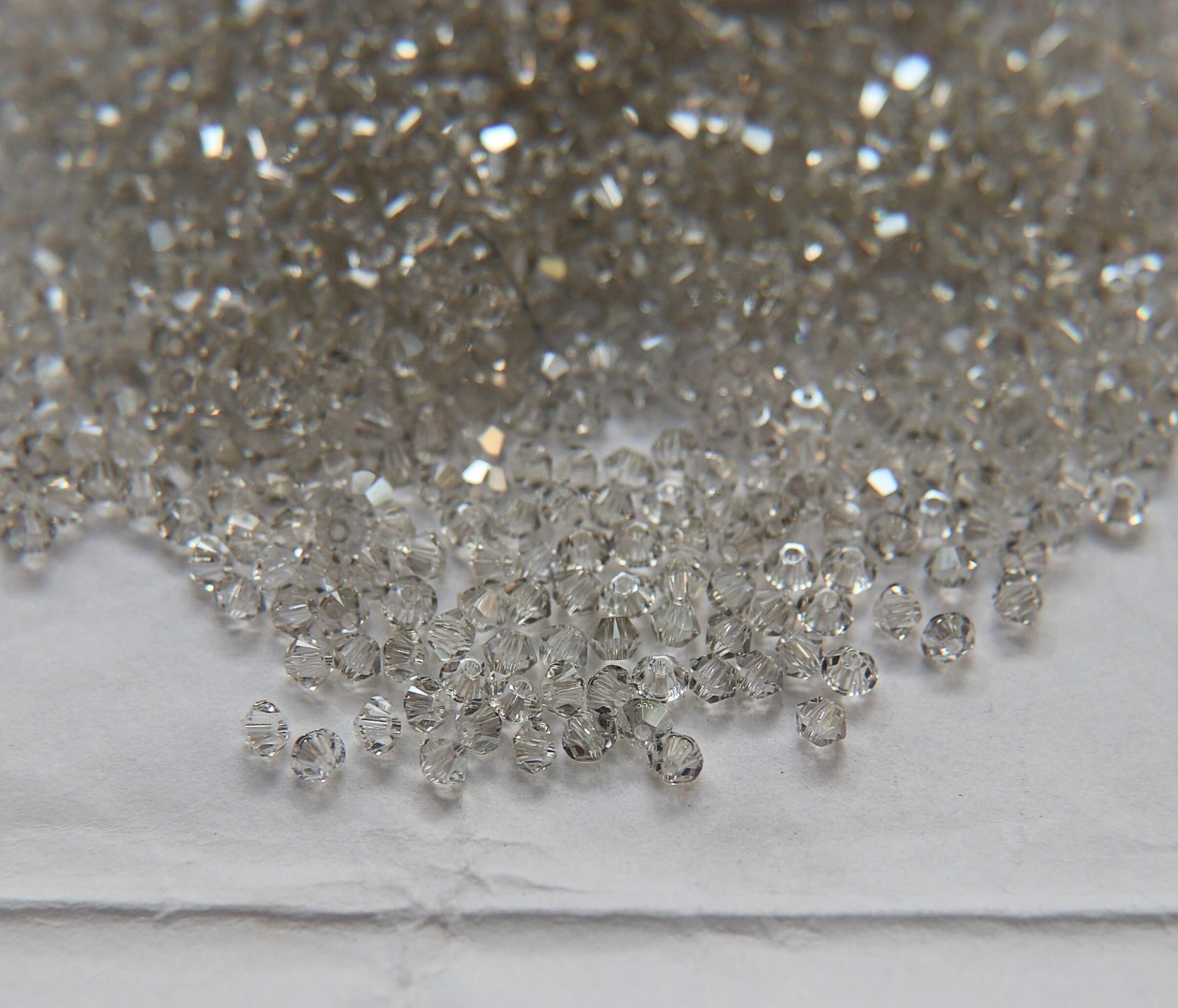 3mm Crystal Silver Shade Swarovski Bicone 5301 Beads 36/72/144/432/720 Pieces Jewelry findings, embroidery materials, jewelry making
